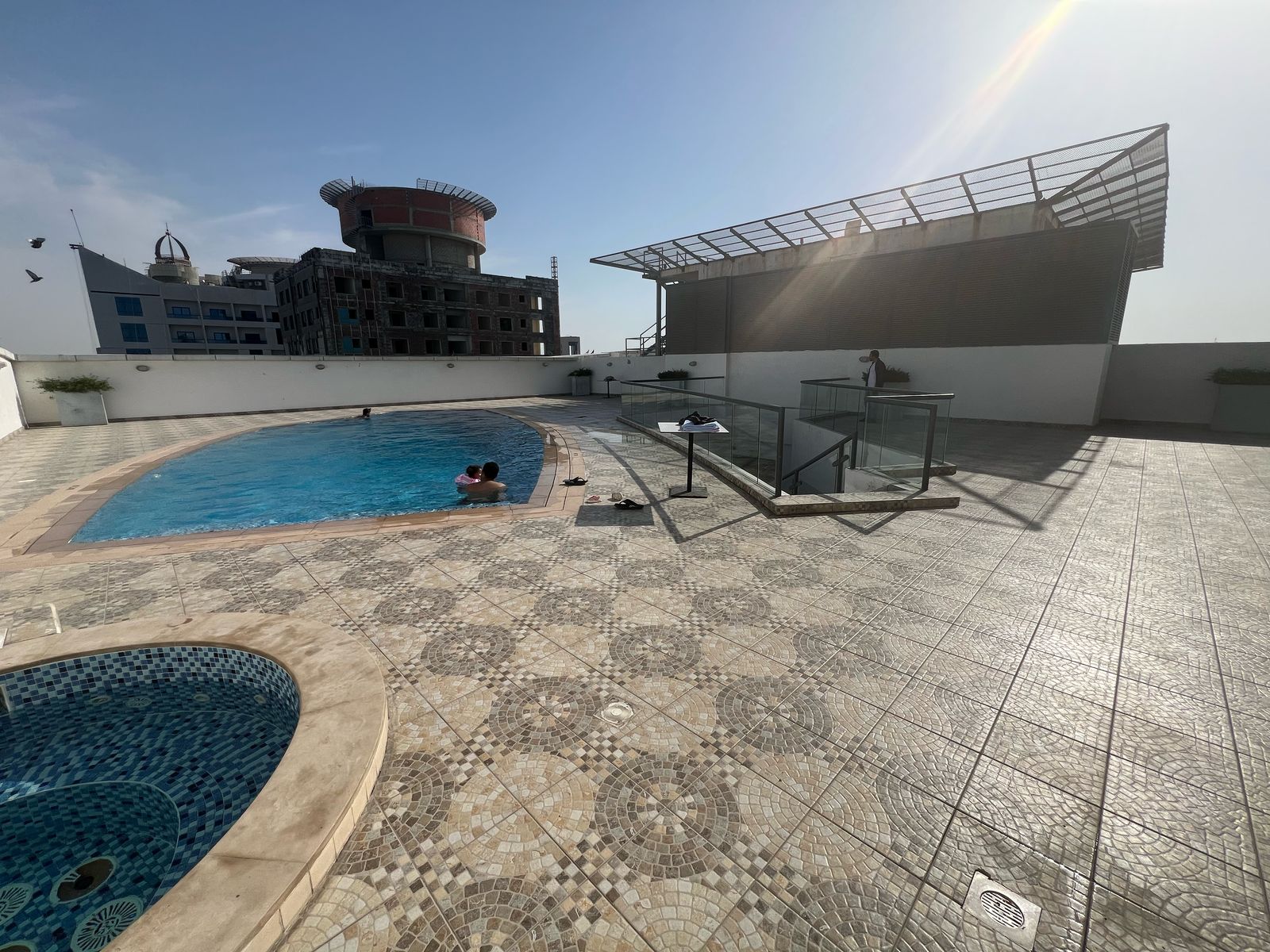 Landlord-paid air conditioning Luxurious three-bedroom apartment with living room Parking, gym, and swimming pool Built-in wardrobes Master maid’s roo