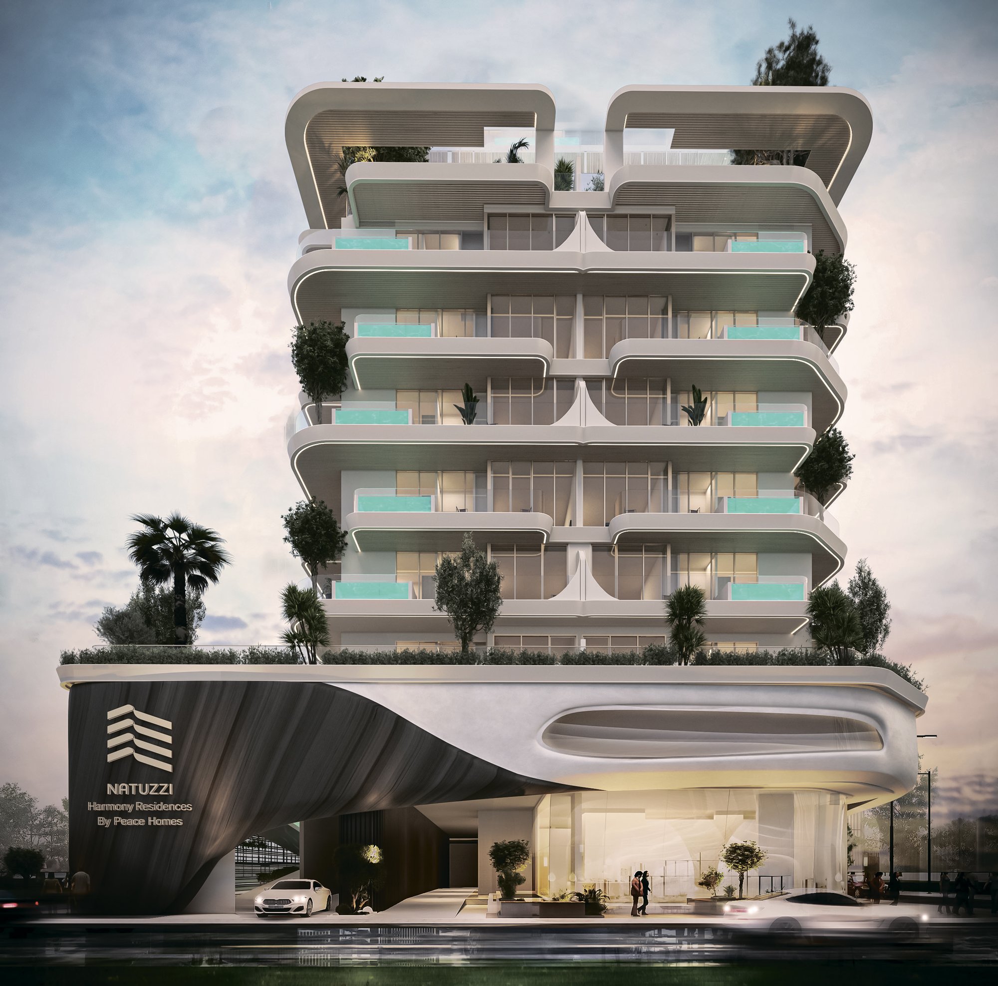1BR Apartment | Natuzzi Harmony | Pool & Skyline Views | Balcony Terrace