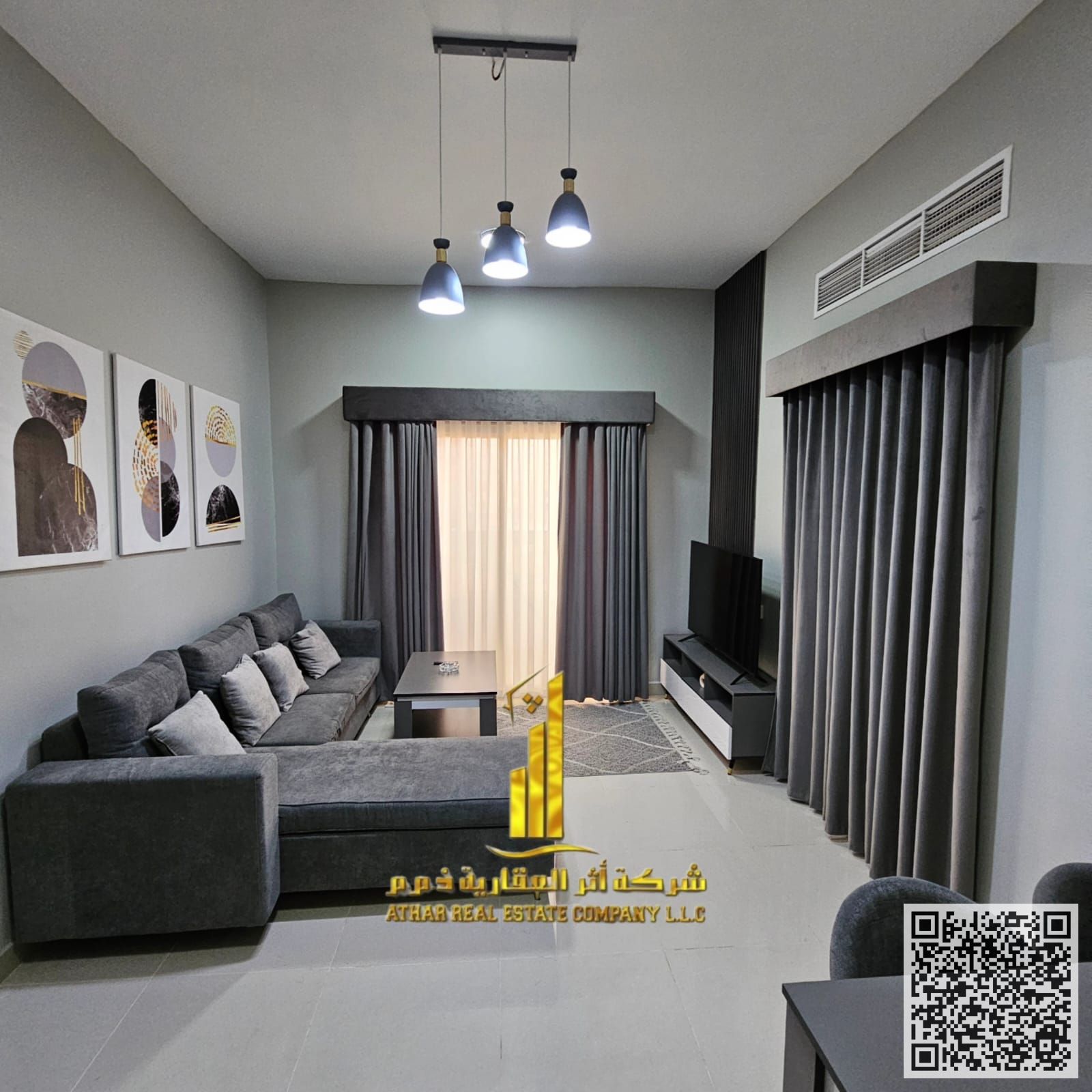 Luxurious and beautiful furnished one-bedroom apartment for monthly rent in Ajman - Al Jurf 2 - near Al Aqsa School | Elegant furnishings