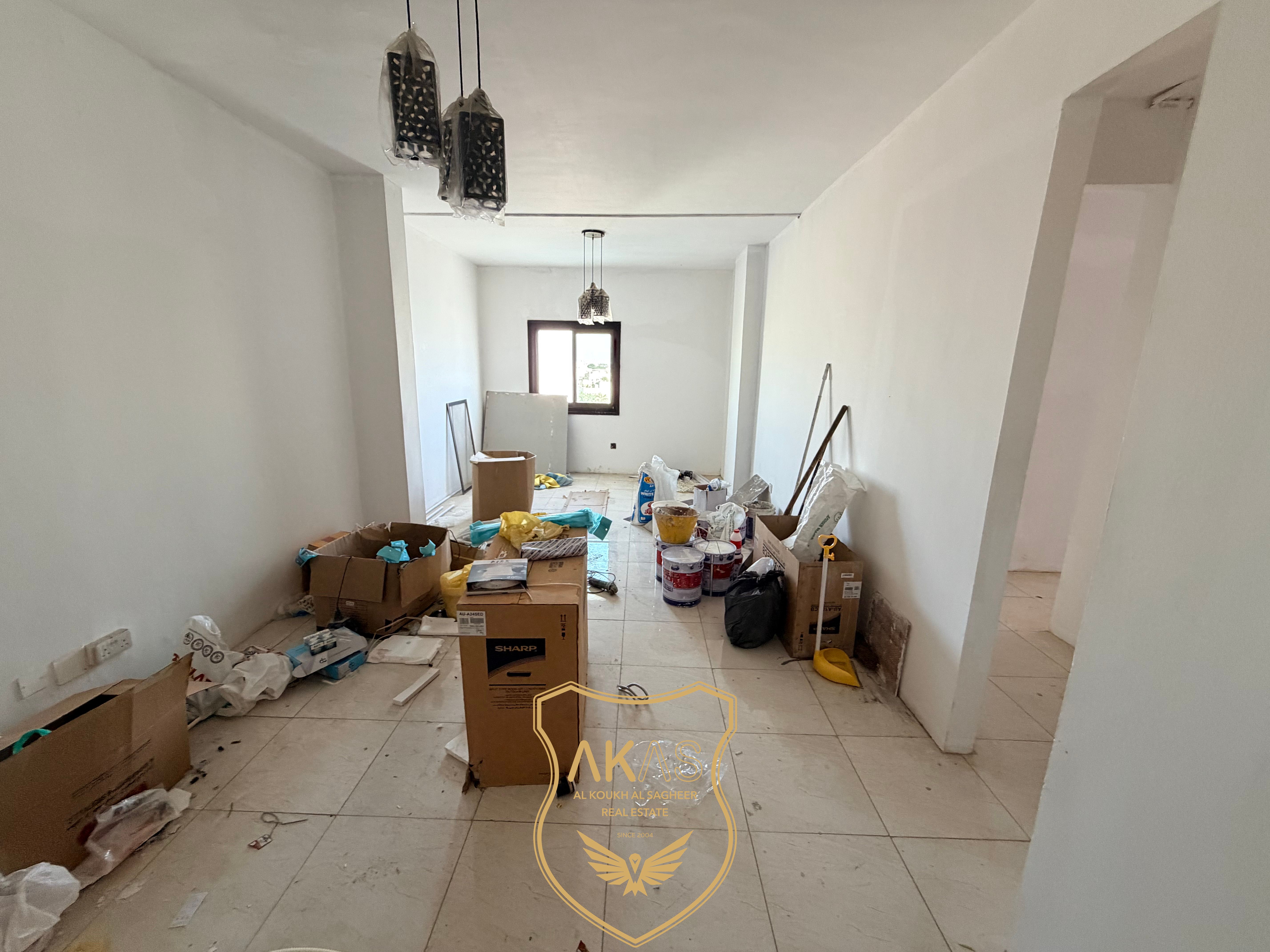 For company Staff/Like a new 2BHk Apartment available with balcony and 2 washrooms just in 44999 AED