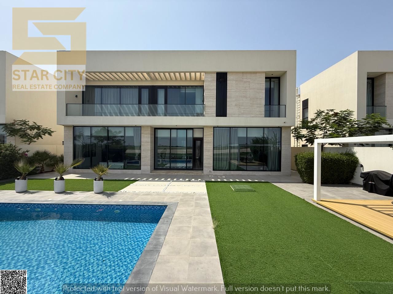LUXURY GOLF VILLA Ready to move in FEWA/EWA connected already, w/ Swimming pool and Landscaped garden Plot Area: 8,238.88 sq. ft BUA: 6,500 sq. ft 5 Bed