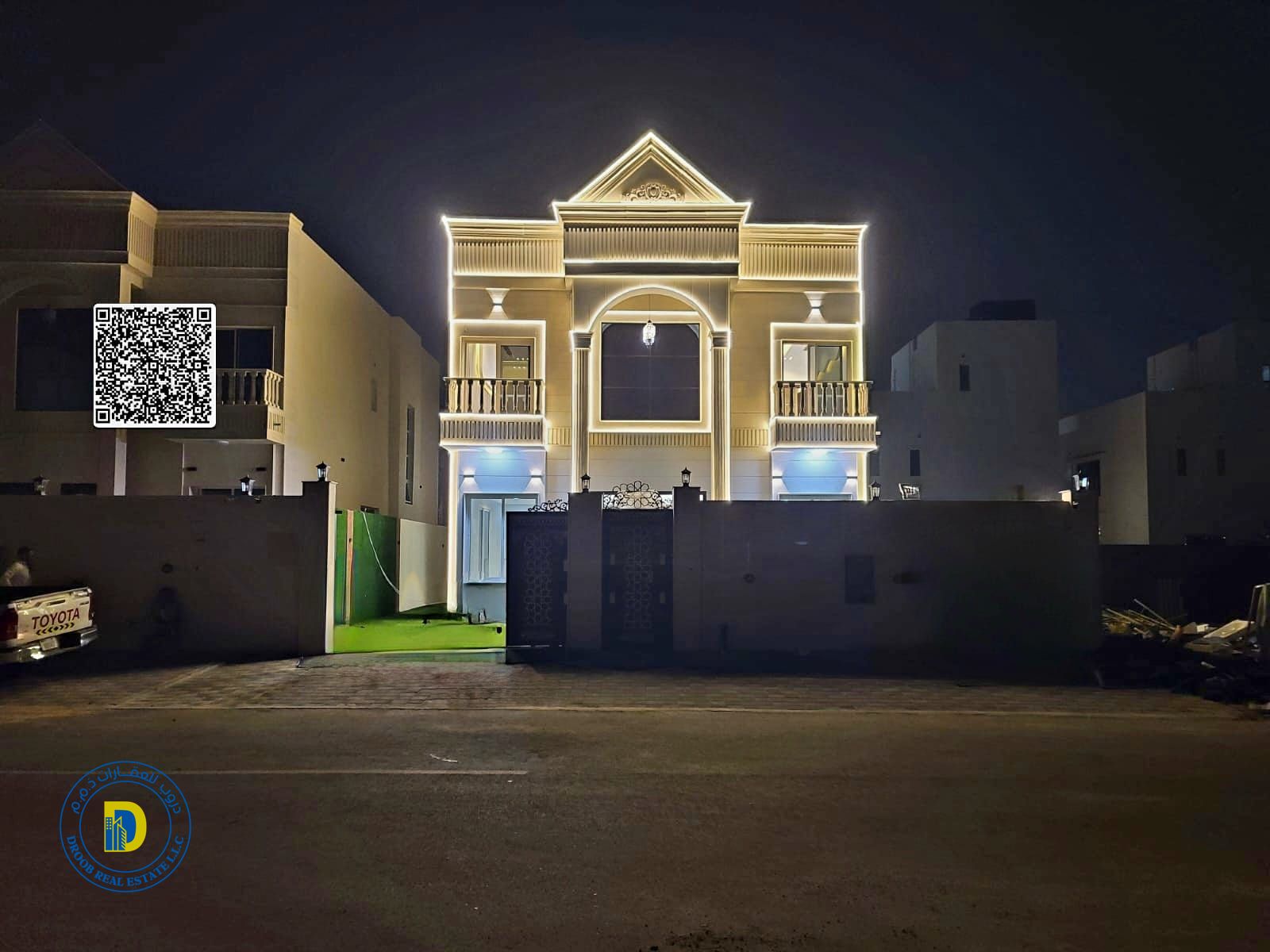 For those who appreciate luxury, enjoy 5-bedroom villa with a pool, registration fees , in Al Yasmin. Freehold . Bank financing .