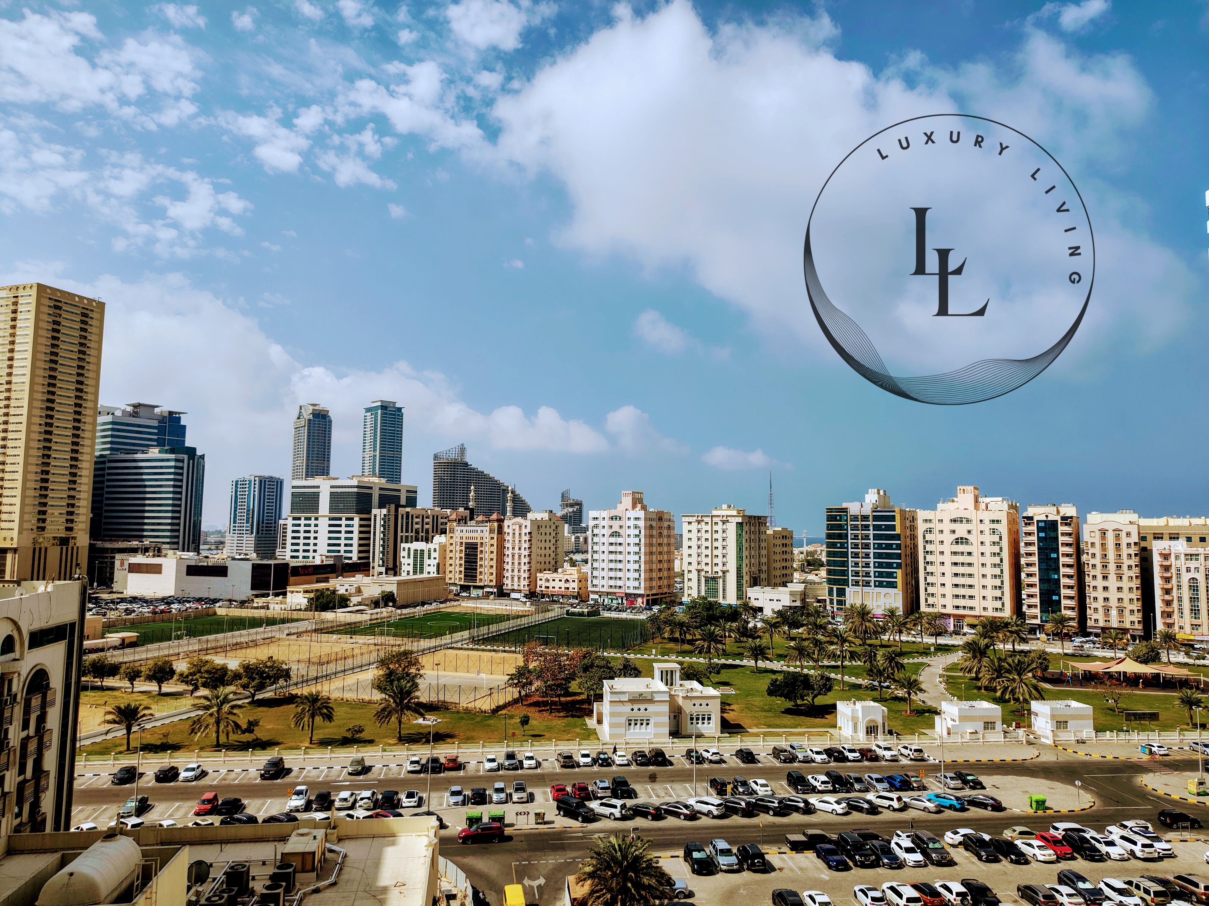 Lavish office is available in 140k at prime location Al majaz 3 area