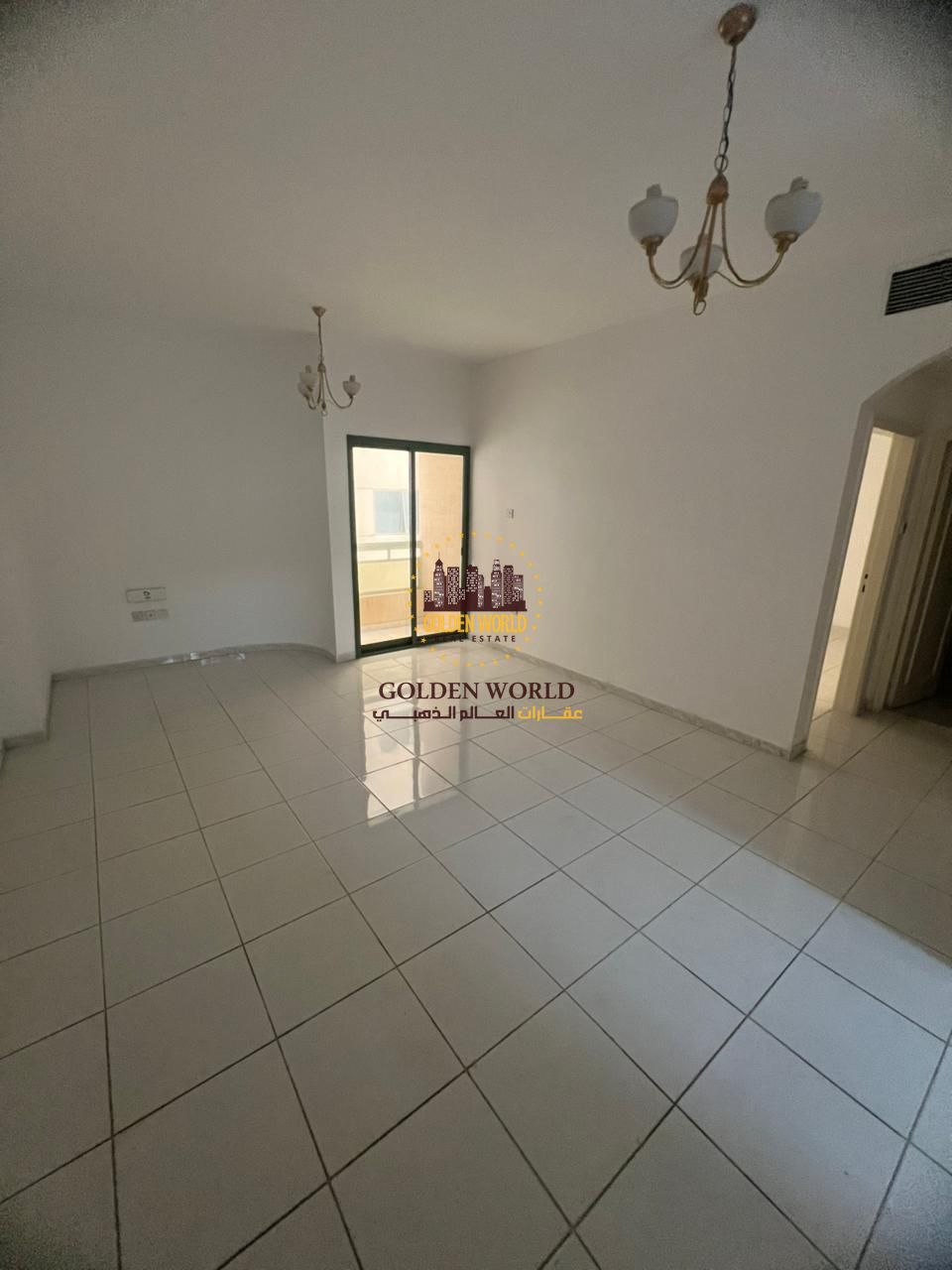 1BR apartment with balcony for rent in Al Majaz 3. Free AC, 1 bathroom, prime location close to services. Rent AED 37,000.