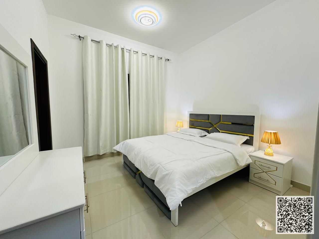 For monthly rent - The most luxurious and upscale one-bedroom apartment, in Al Nuaimiya 1 - Ajman Location: Al Nuaimiya 1 - near Al Safir Ma