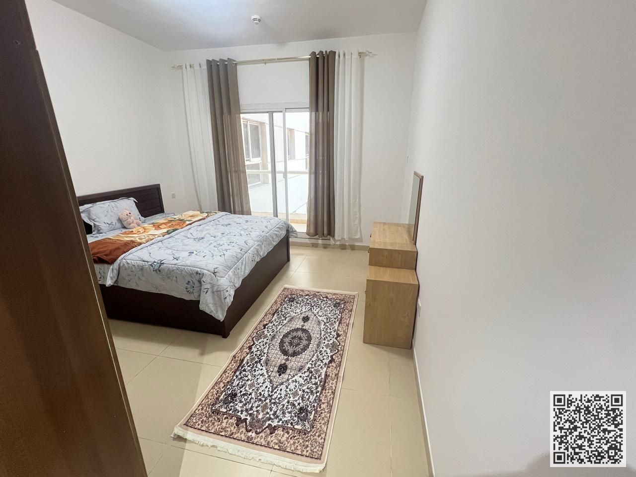 Luxurious furnished one-bedroom apartment with brand new furniture available for monthly rent in Ajman - Al Jurf 2 - Al Yasmin Towers - all bills