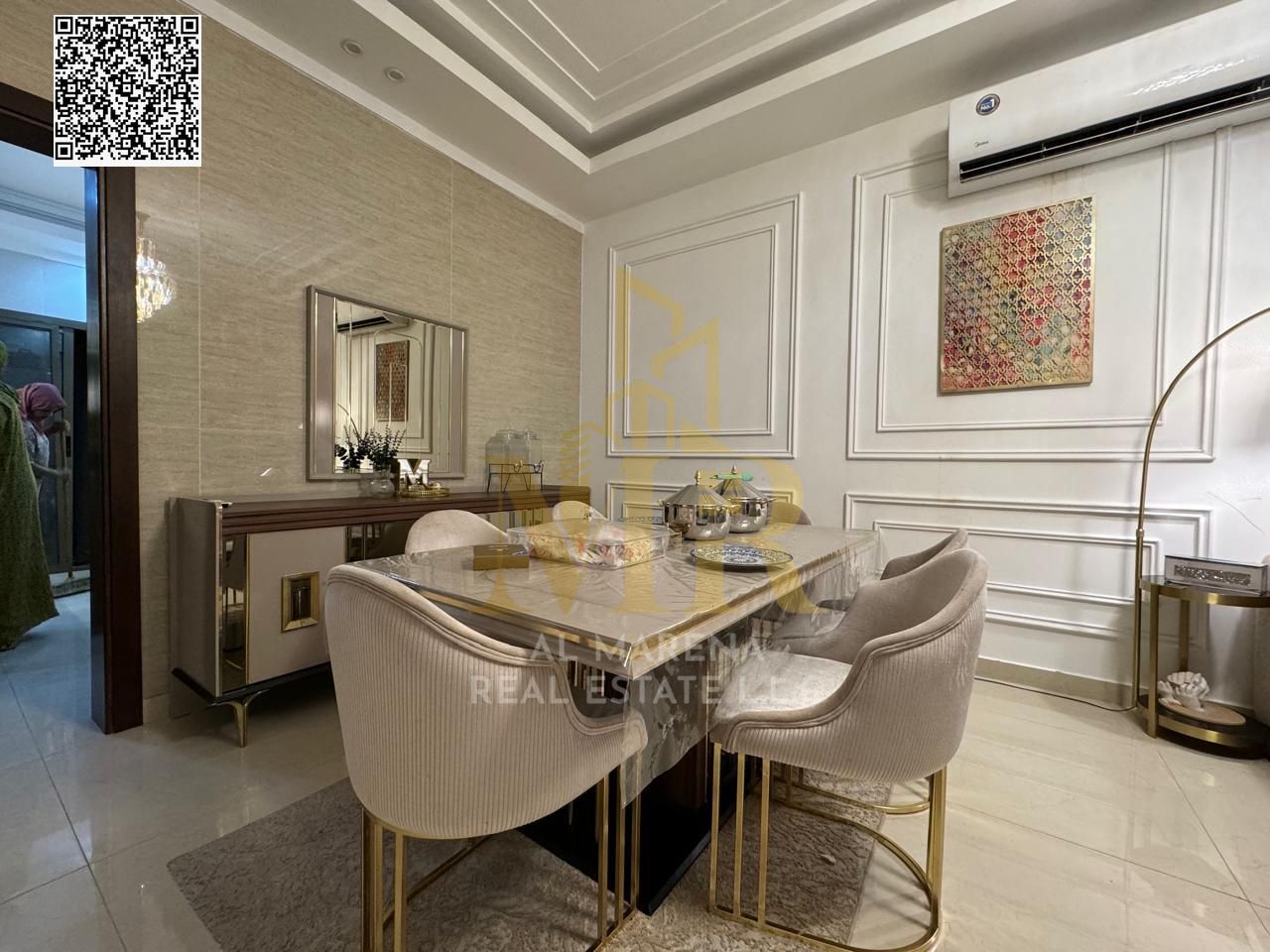 A villa with a price including electricity, water, air conditioning and furniture on the main street, ready to move in, in the most prestigious areas
