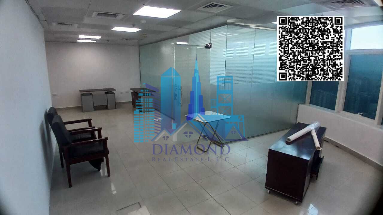 For annual rent a large office space divided into sections in the Horizon Towers, Ajman.