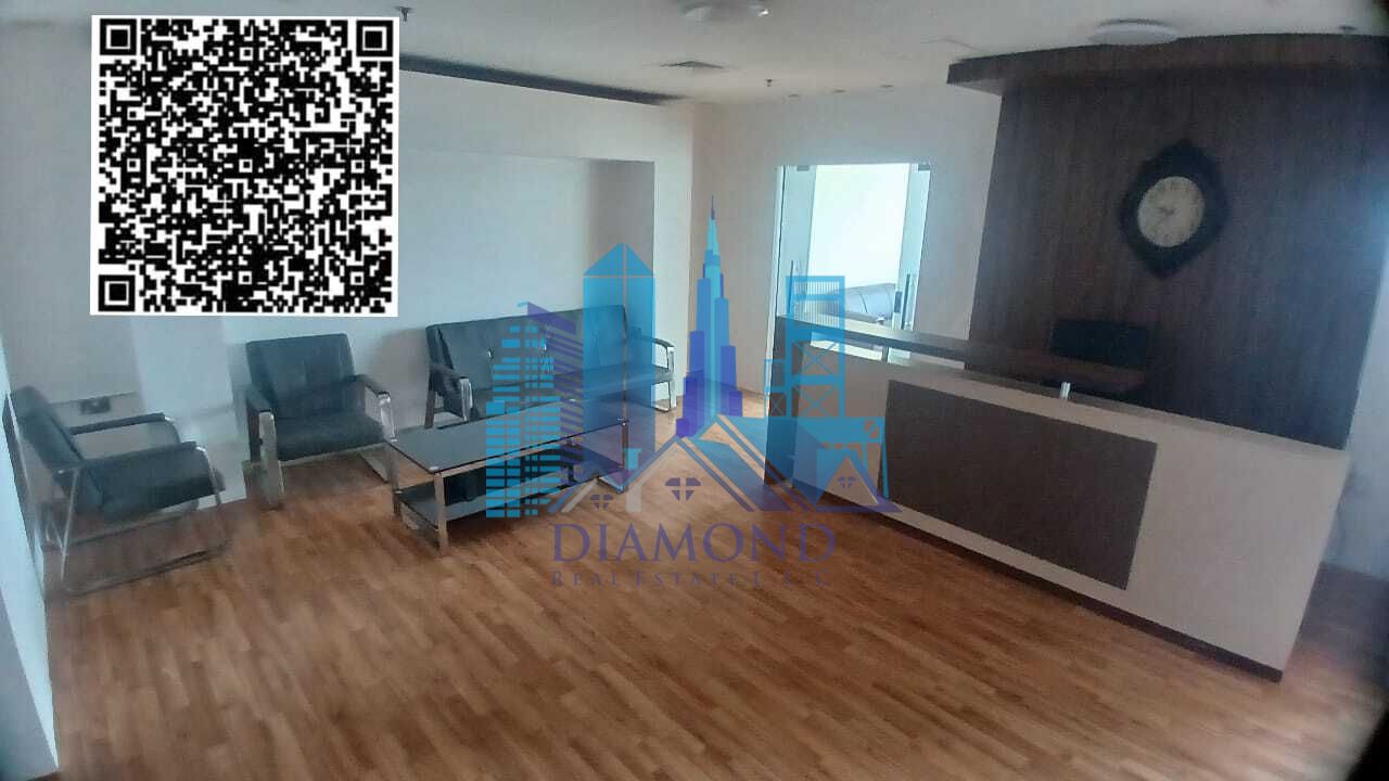 A partitioned office ready for immediate occupancy for annual rent in Horizon Towers, Ajman.