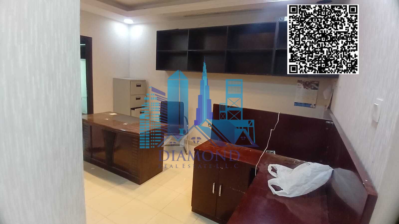 For sale in cash: a fully furnished and equipped empty office, divided and ready for immediate occupancy, in Horizon Towers, Ajman.