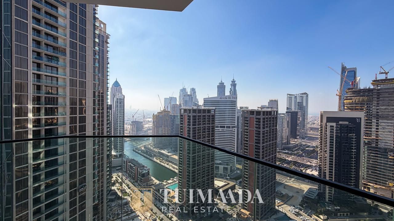 1 Bedroom Apartment | Peninsula Three | Balcony with Marina & Downtown Views
