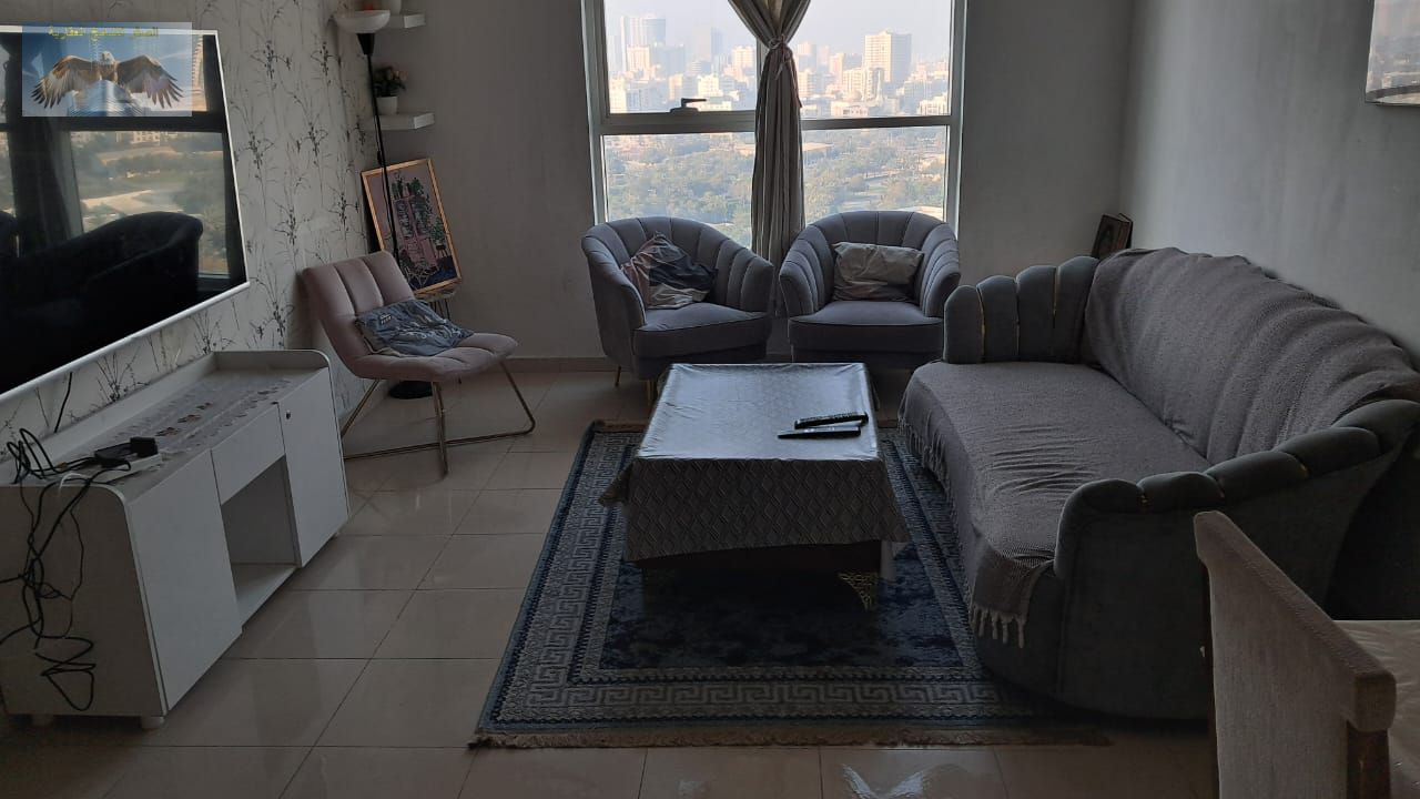 A golden opportunity! Furnished one-bedroom apartment in City Towers, Khalifa Street, close to Safeer Mall and Grand Mall.