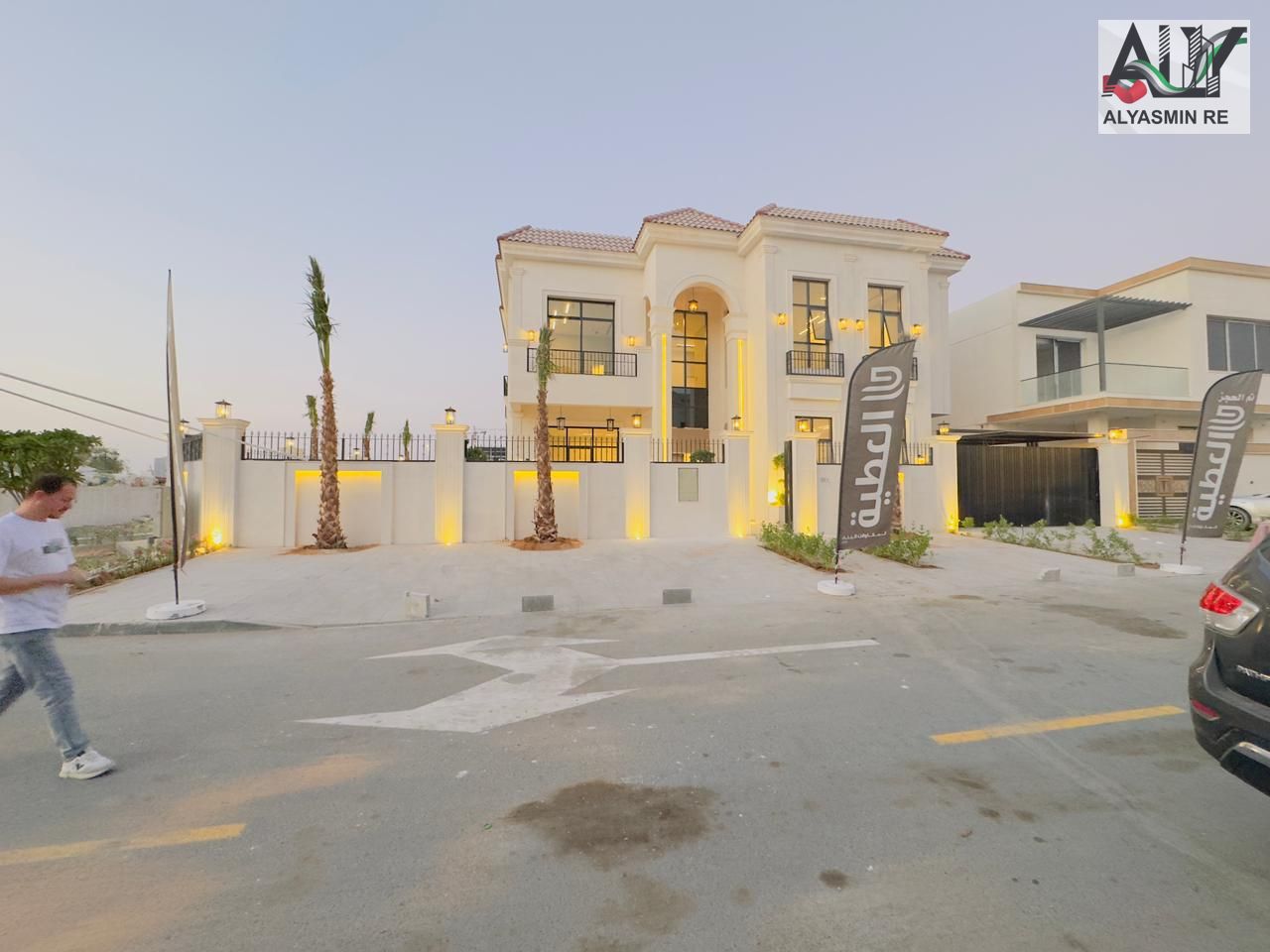 A luxurious villa with a modern design, high-end finishes, a garden, and a private swimming pool.