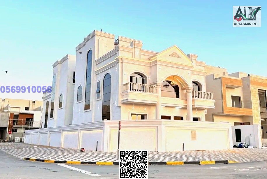 For sale, a corner villa, including electricity and water connections, registration and ownership fees, two floors and a roof