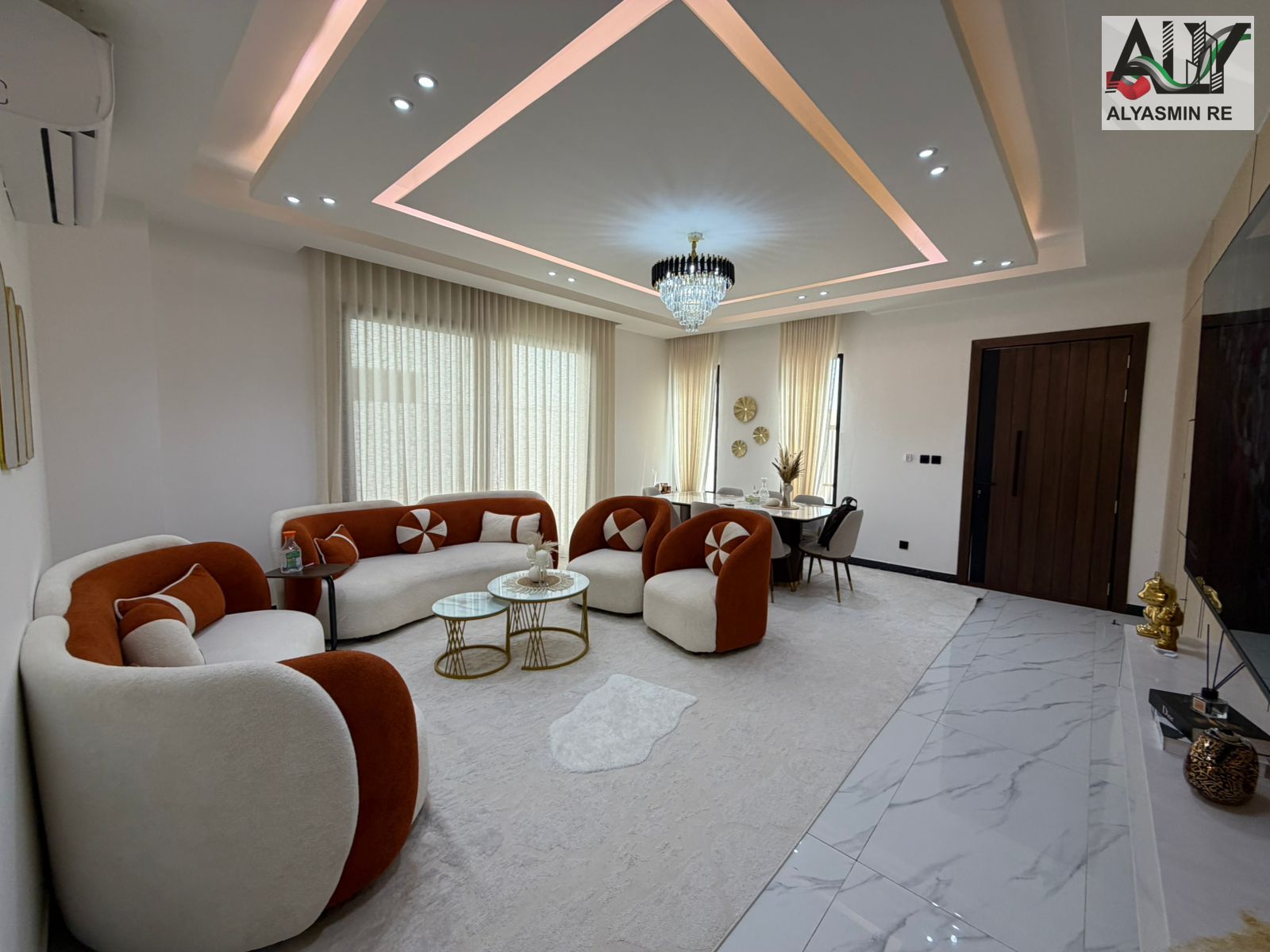 Fully furnished villa for rent, ready with electricity and air conditioning.