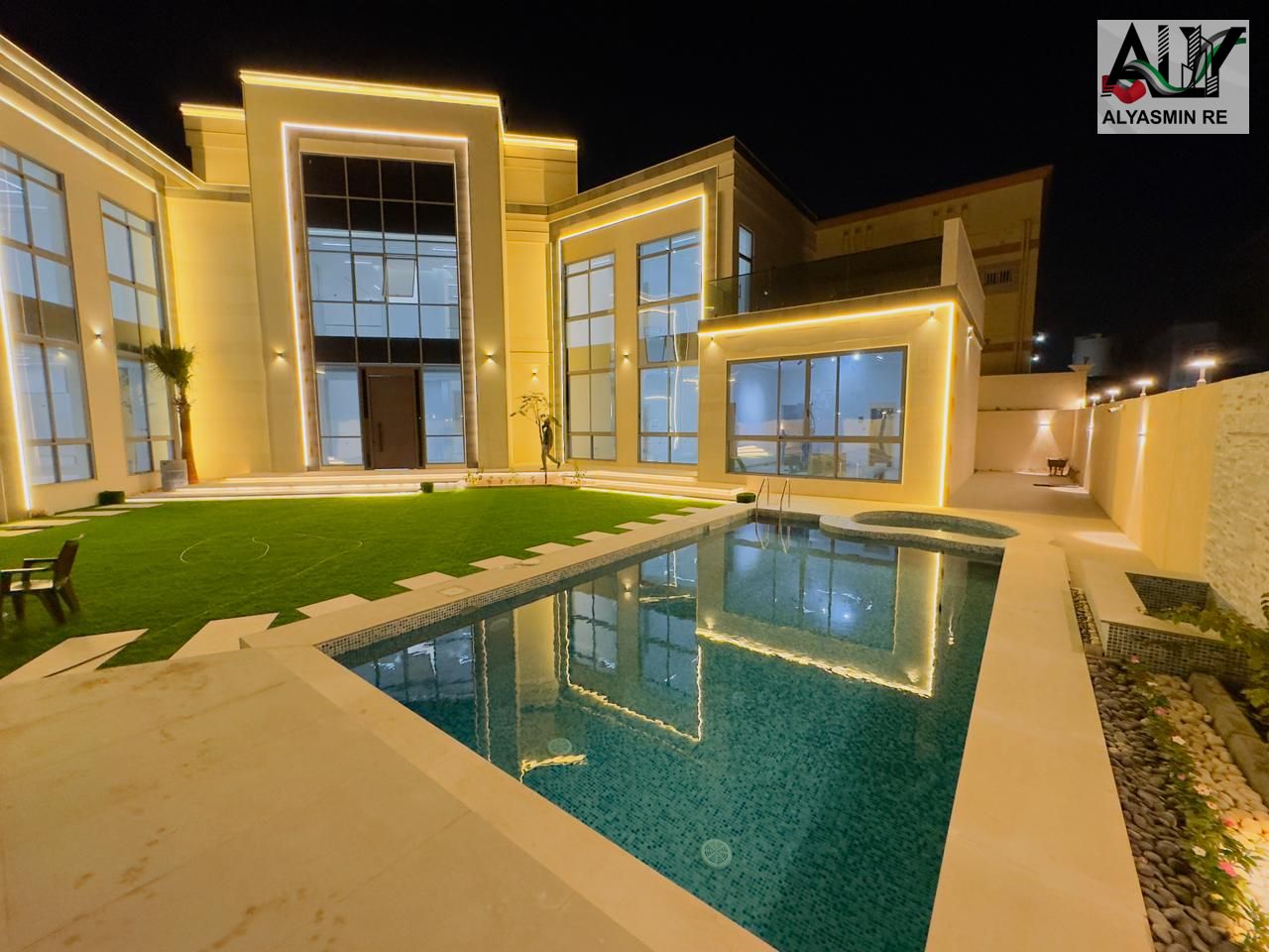 A luxurious villa with exceptional spaces and a sophisticated modern design, a symbol of luxury and elegance in the Al Yasmin area of Ajman.