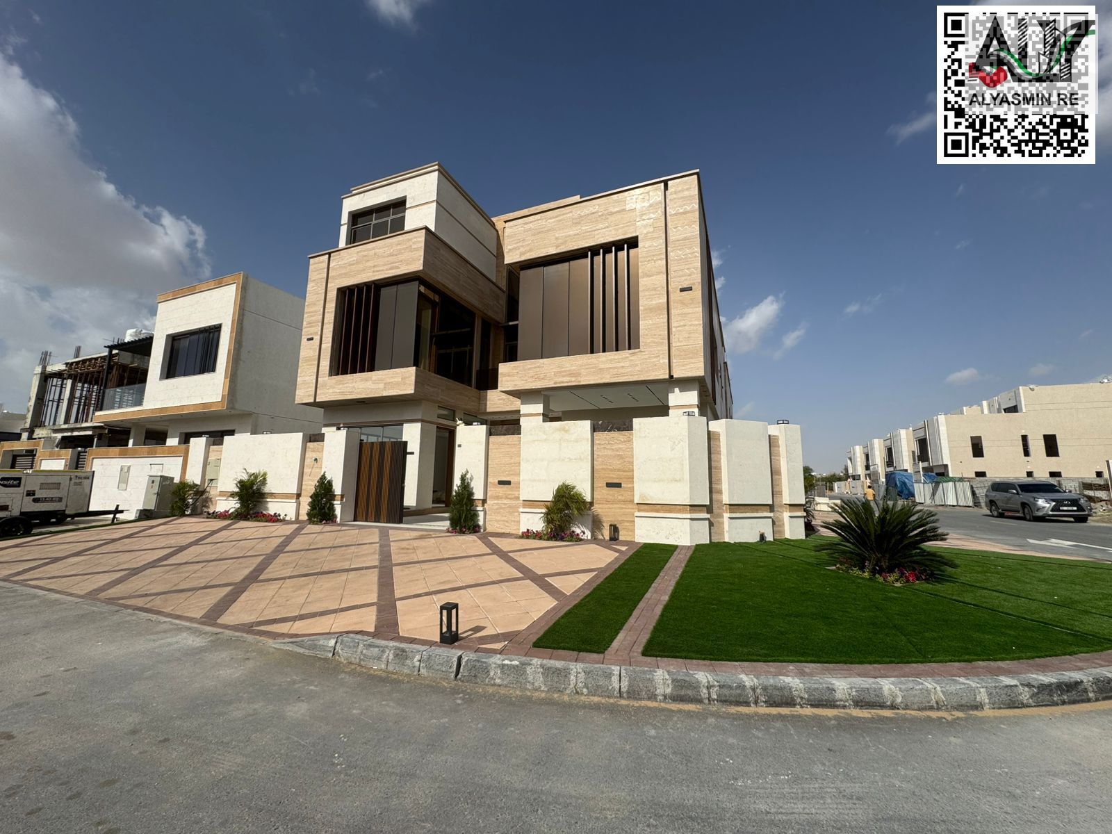 Ready Luxury Corner Villa for Sale in Al Yasmin | Modern Elegant Design with Private Pool & Waterfall, Freehold Including Registration Fees
