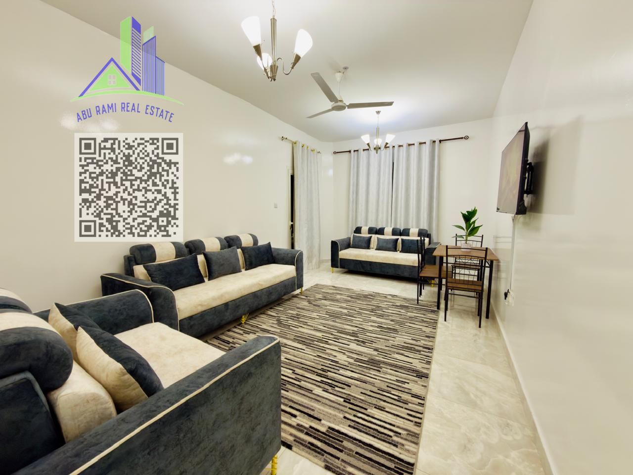 1bhk-Furnished in Al Rawda 3, Al Salam Street - next to Afri De Mall - new building - large spaces - easy access to Dubai exit