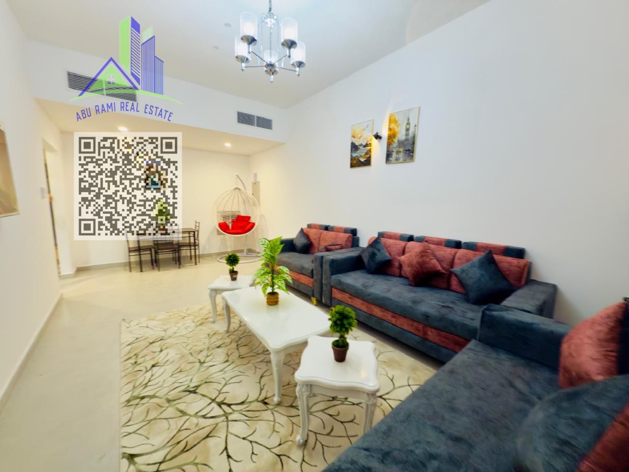 Furnished 1 BHK apartment for monthly rent on Ajman Corniche - balcony - prime tourist location