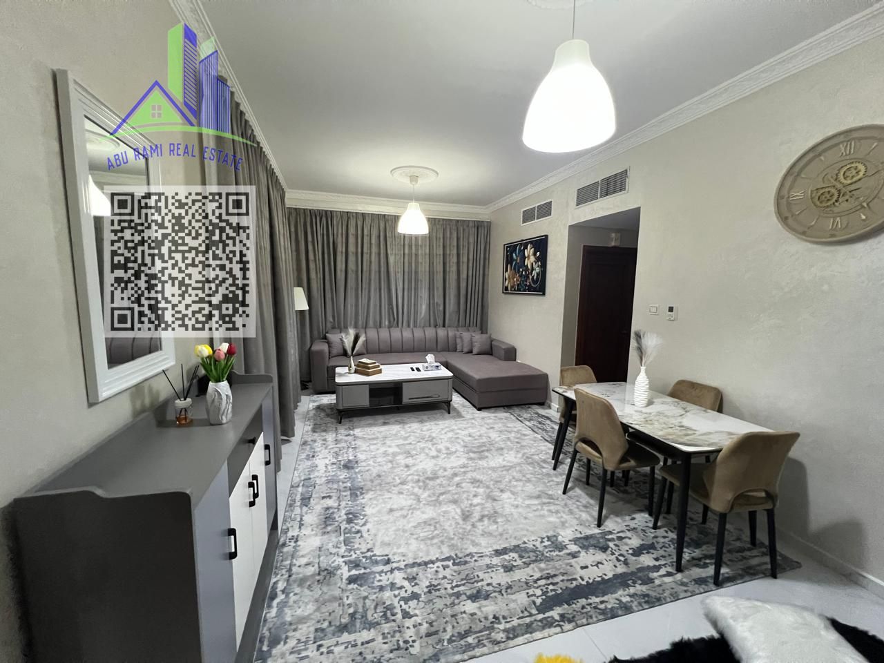 Furnished 1bhk apartment for monthly rent in Ajman, Al Jurf 2, opposite Al Aqsa School,