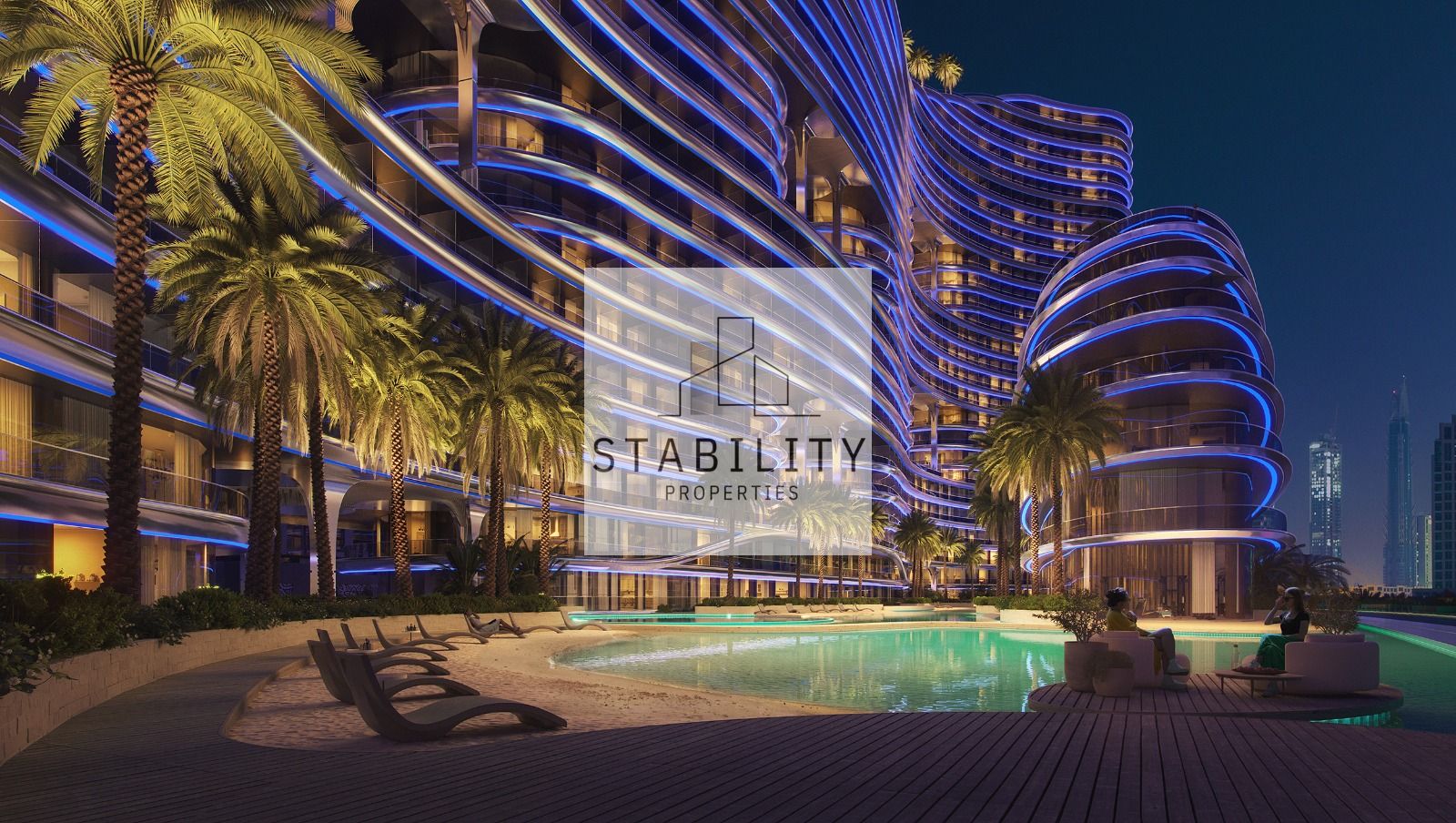 Furnished 2BR Apartment | Binghatti Aquarise | Burj & Canal Skyline Views