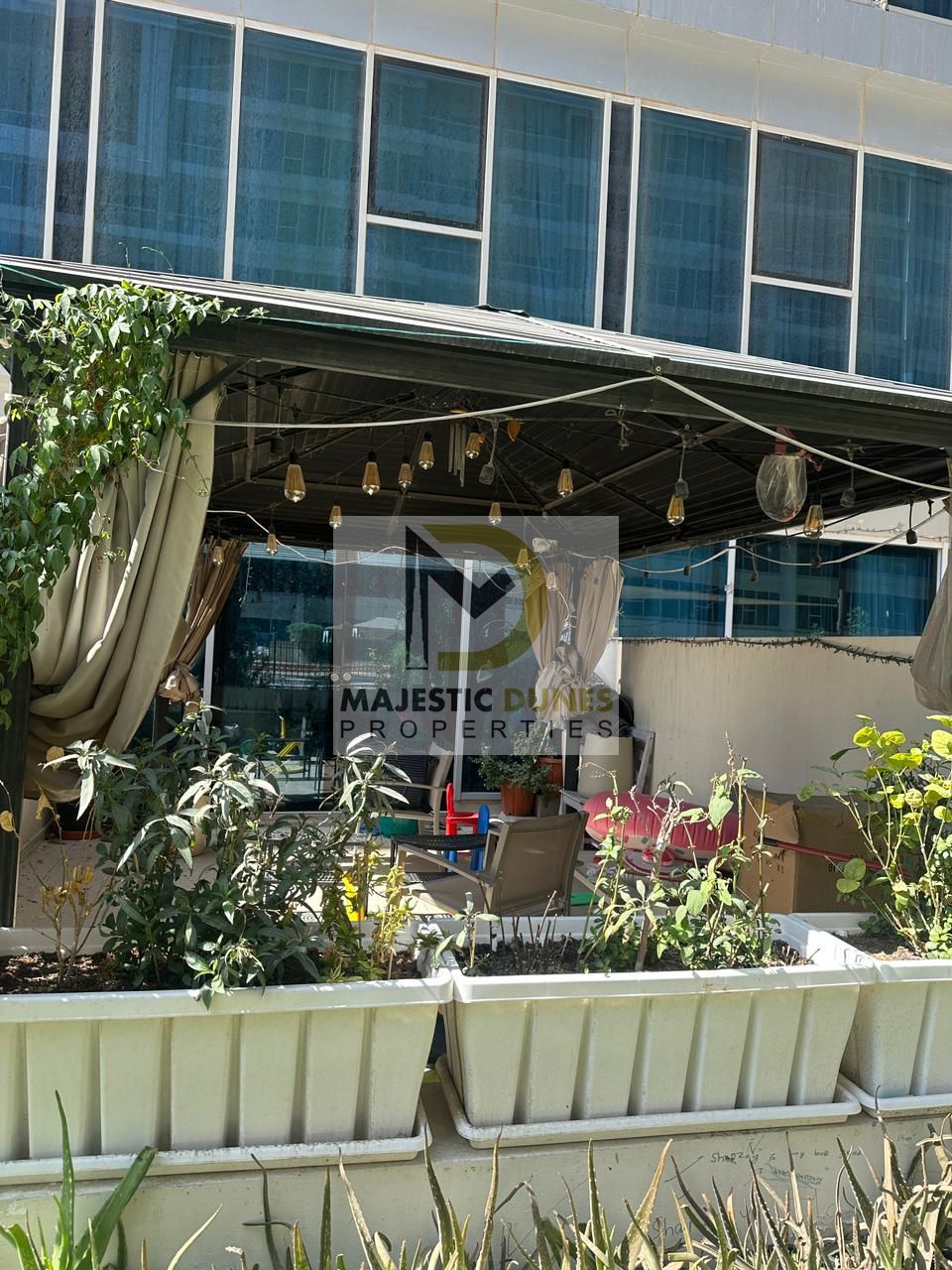 Large Lavish Pool View Studio | Huge Terrace | Semi Furnished