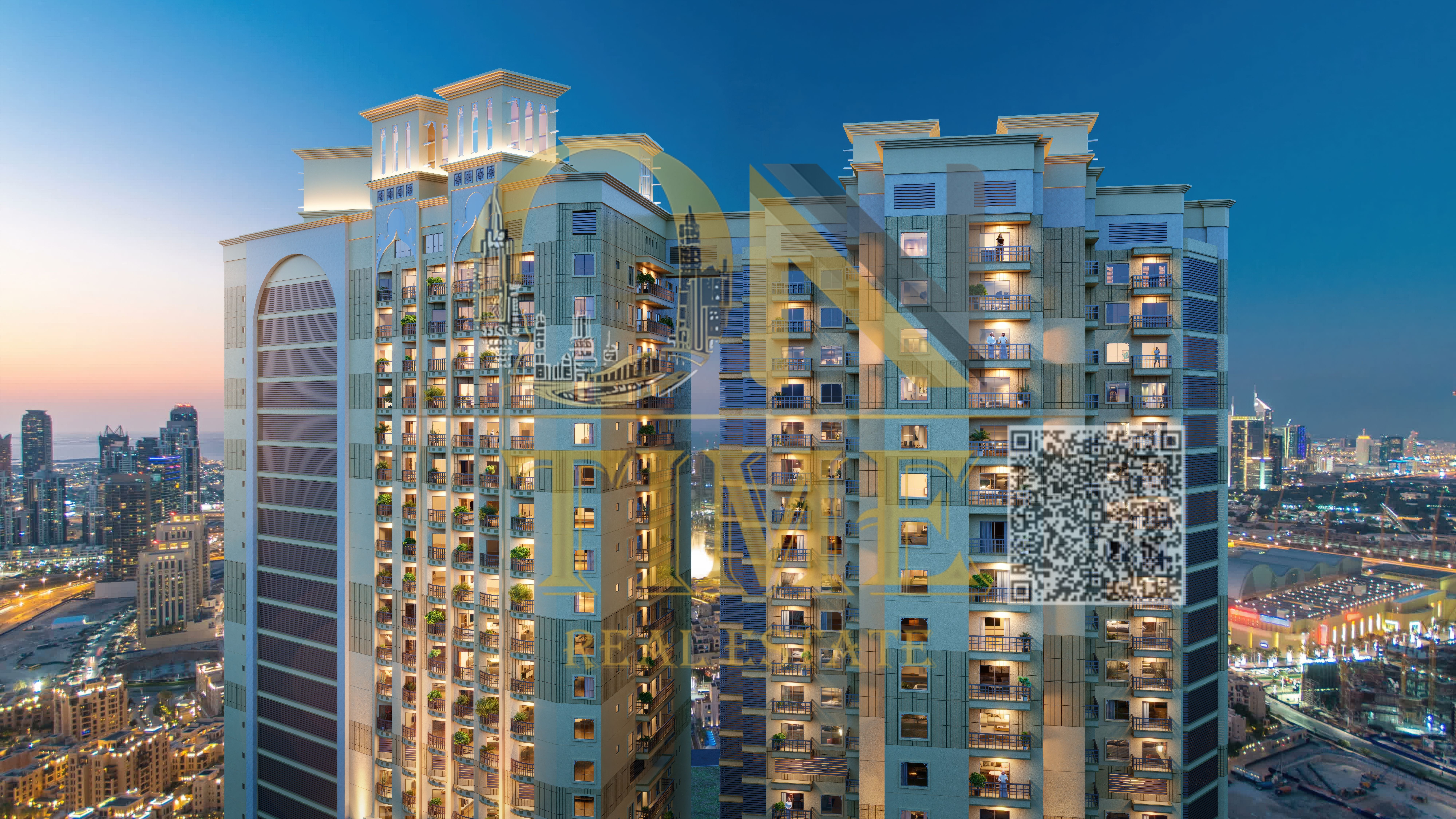Invest in a strategic location with a down payment of 40,000 dirhams and installments over 7 years - freehold ownership - with integrated services