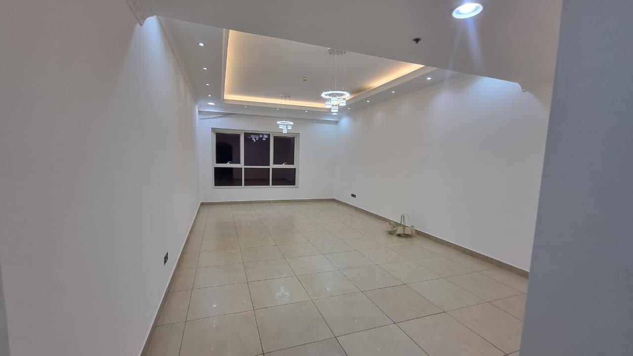 Super deluxe apartment with luxury finishes, 2 master bedrooms, wide open-view balcony, maid master room, free parking, gym, pool, direct Dubai exit