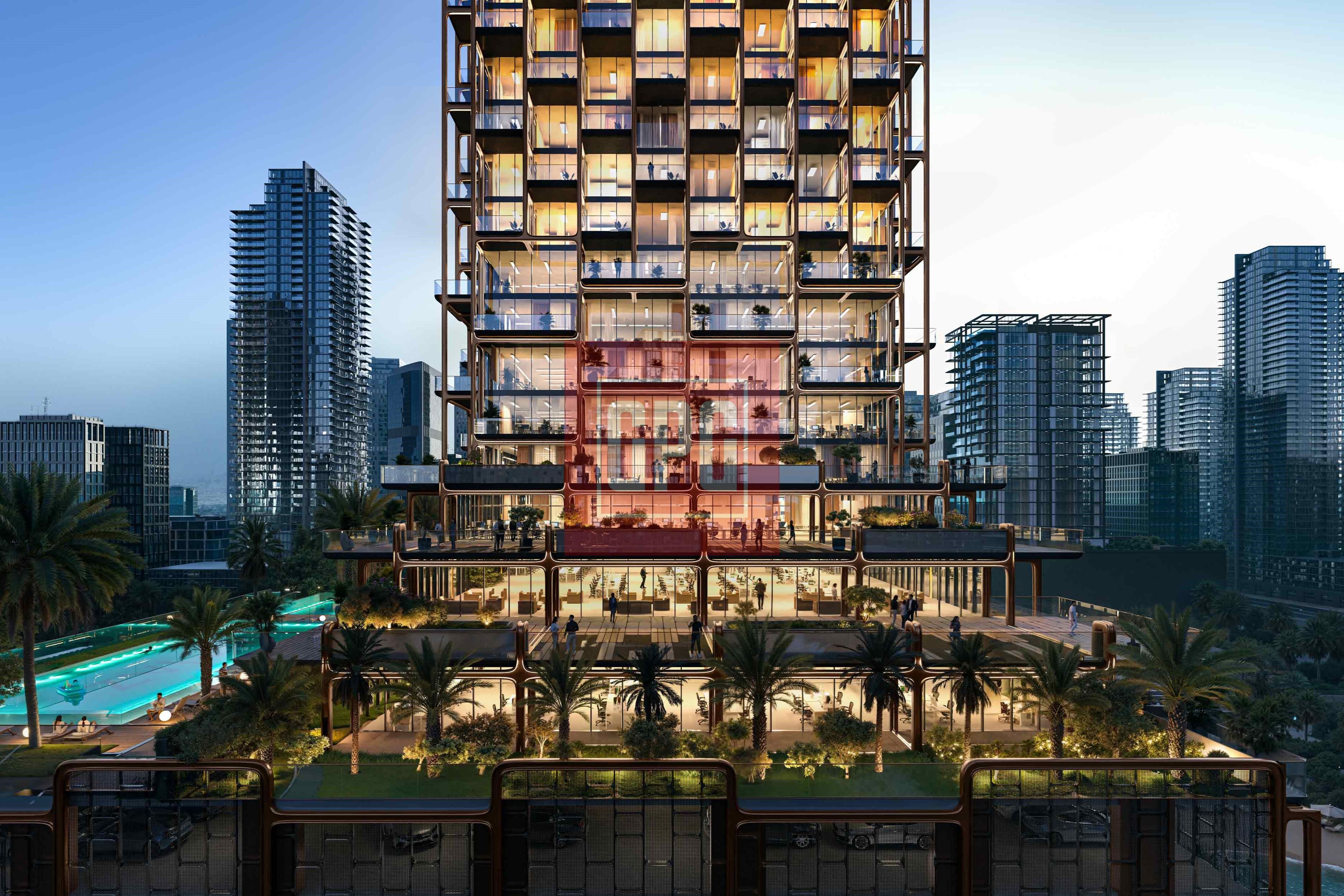 High-Floor 1-Bedroom Luxury Apartment with Pool & Cityscape Views in Symphony by Imtiaz, Bukadra