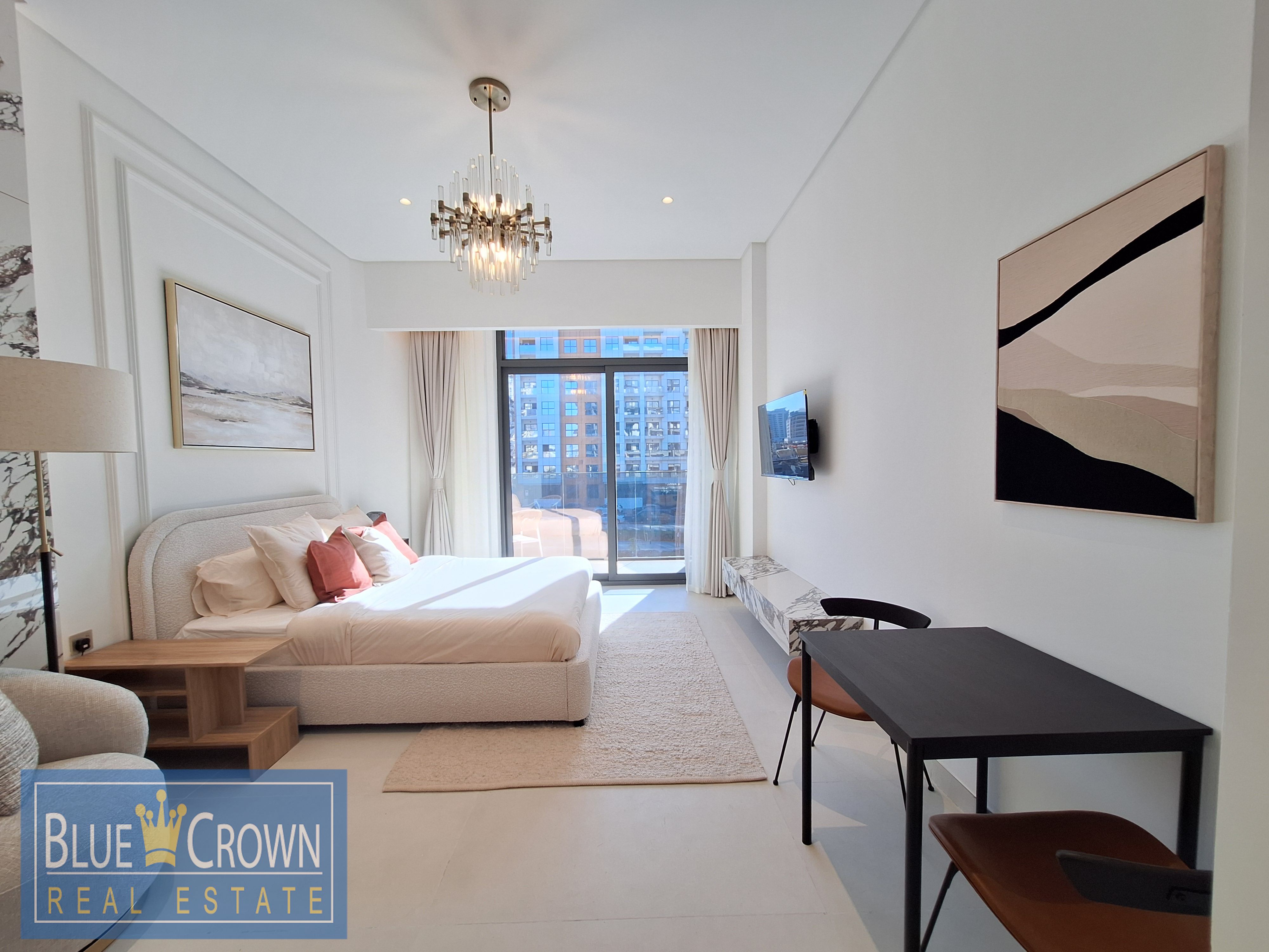 Furnished Studio | Floarea Residence Arjan | Balcony & Downtown View