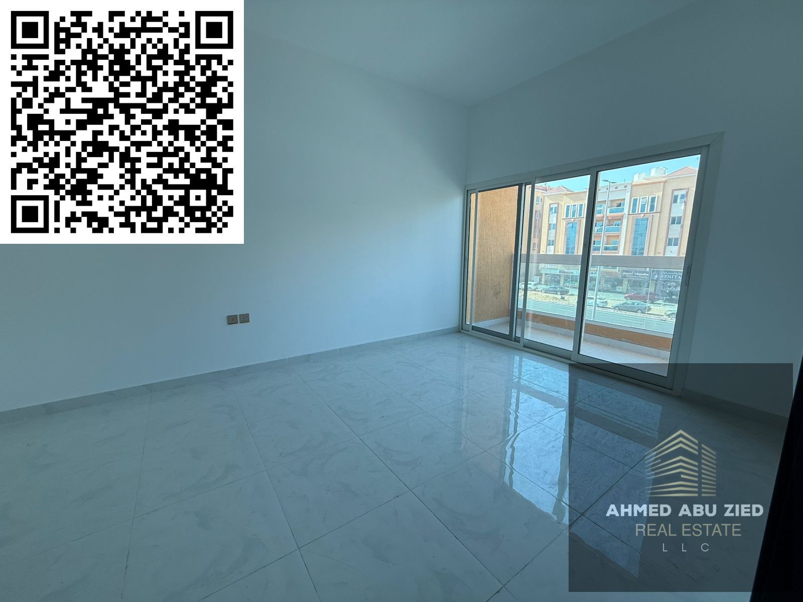 2BR hall apartment for first occupants in Al Muweihat 3, 3 baths, balcony, central AC, built-in wardrobes, large kitchen, AED 58,000, 4–6 payments, se