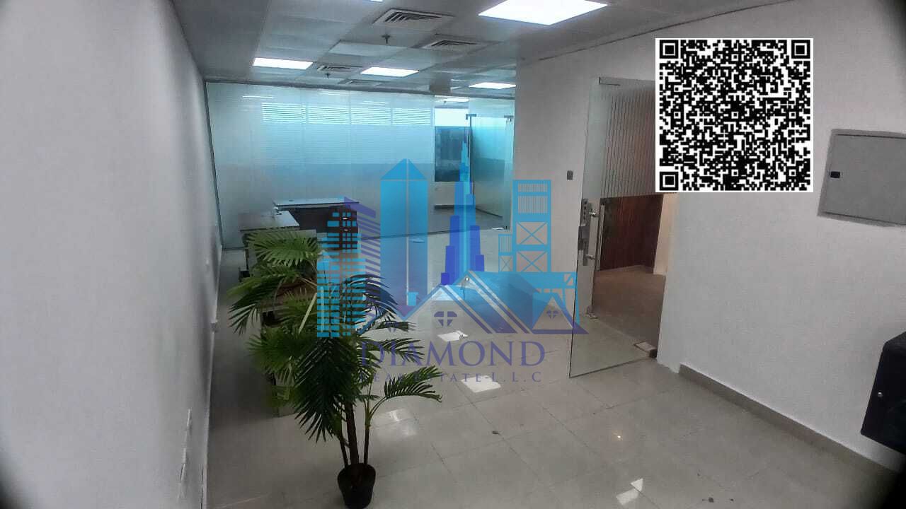 For sale, cash, empty office ready for immediate occupancy or investment, large area and divided in Horizon Towers, Ajman.