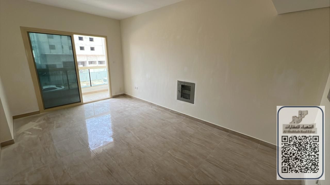 Annual Rental Advertisement Brand new 2-bedroom apartment with living hall for annual rent in Al Jurf 3 – Ajman, located in a prime area close to ess