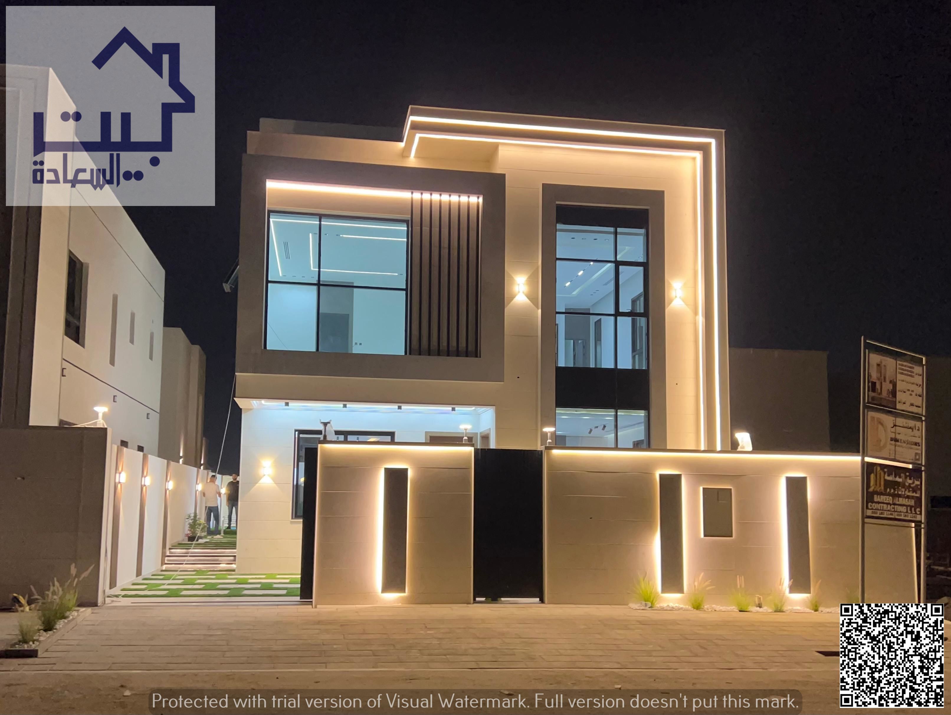 For sale : Modern villa in Al Zahia with pool (2 floors + roof) Freehold for all nationalities _ Near Sheikh Mohammed Bin Zayed Rd _Fees included