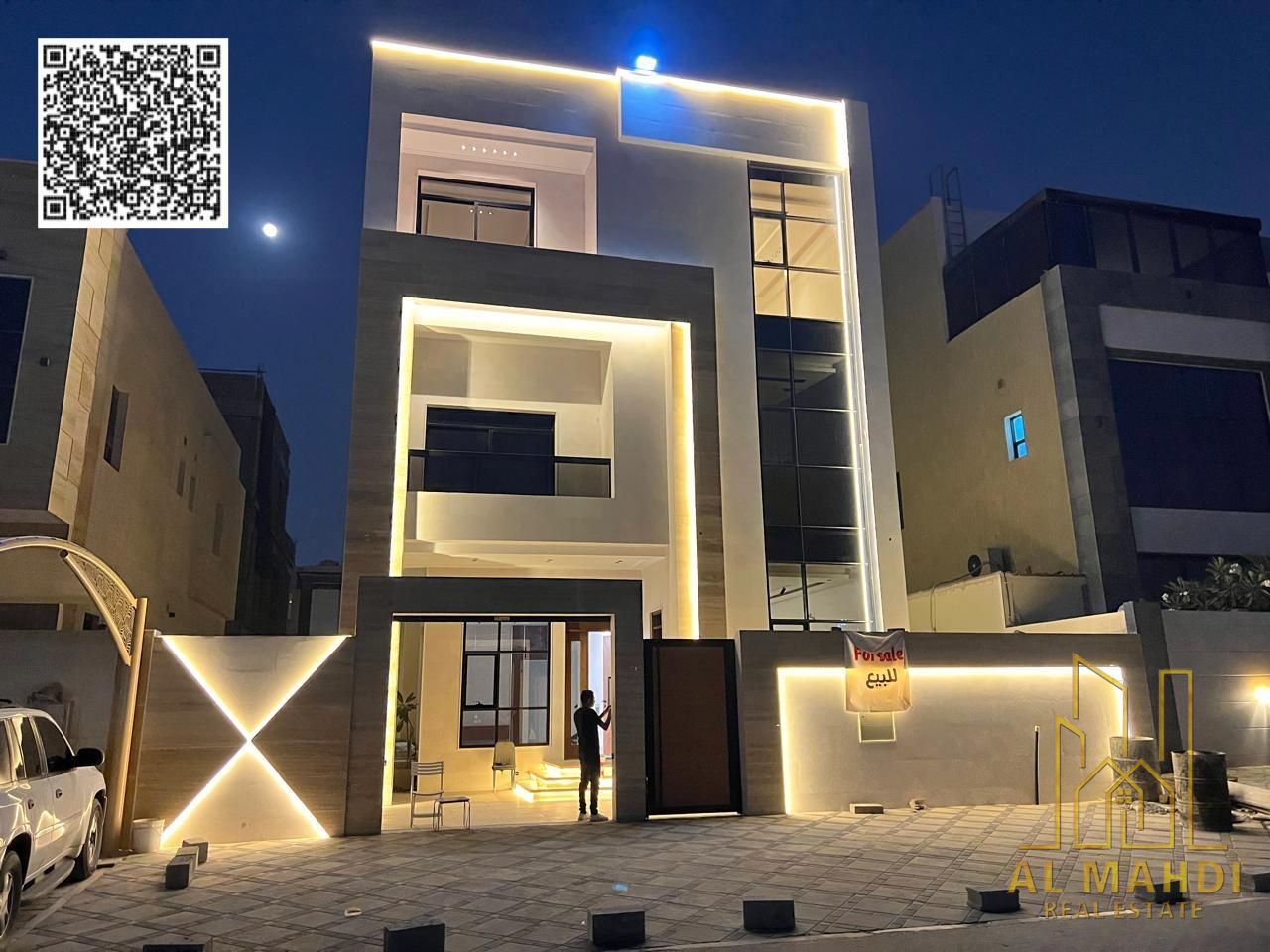 Modern 3-Story Villa for Sale in Al Yasmeen, Ajman | High-End Finishes and Stone Facade | Strategic Location near Mohammed Bin Zayed Road