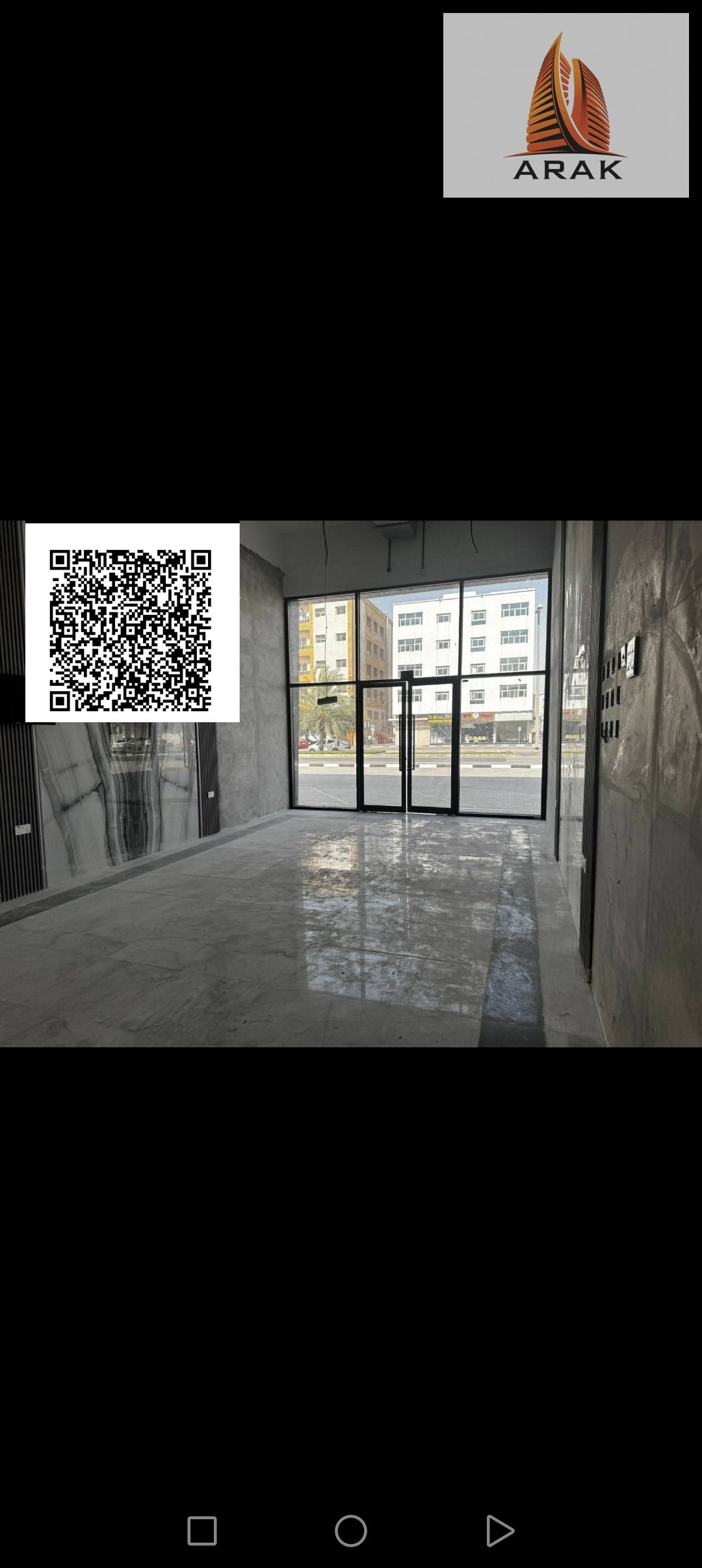 Showroom for annual rent in Ajman, Al Jurf 2. Large space, excellent opportunity for investors and businessmen.