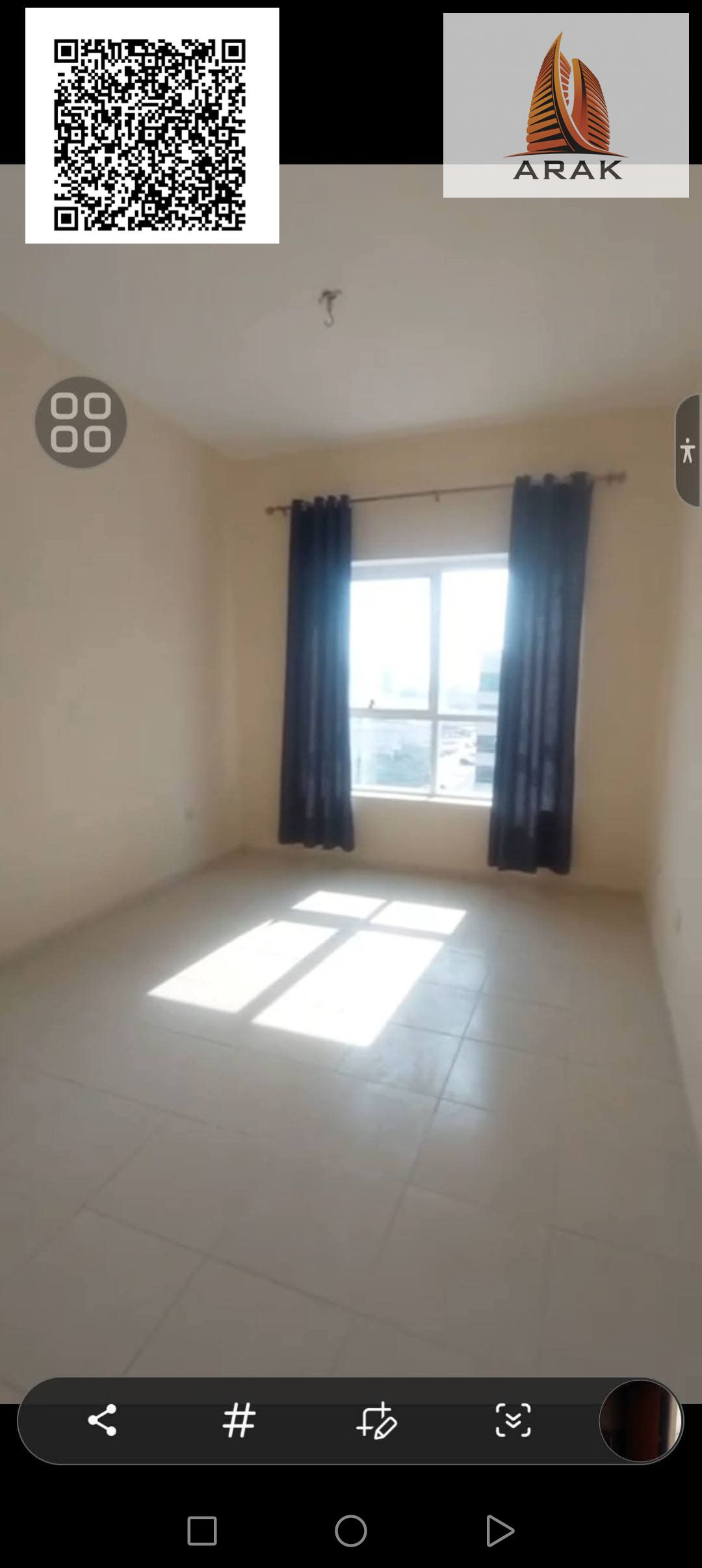 A beautiful apartment for sale in Ajman, one bedroom and living room, in the Mandarin Garden City Towers, Al Hamidiya.