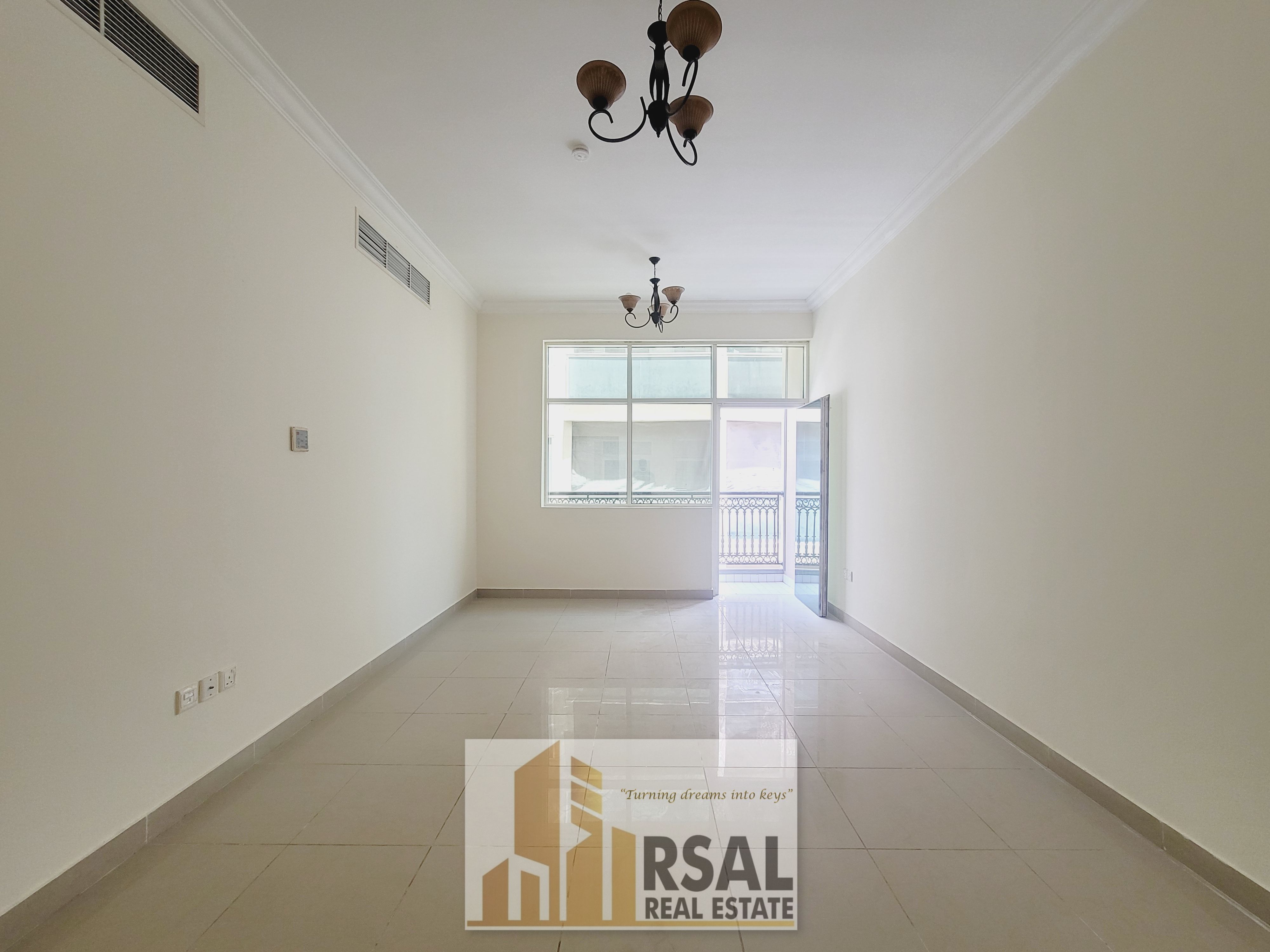 Biggest Size Apartment 2 Bedroom Hall// with balcony// with parking free// front on Muwailah bus Station