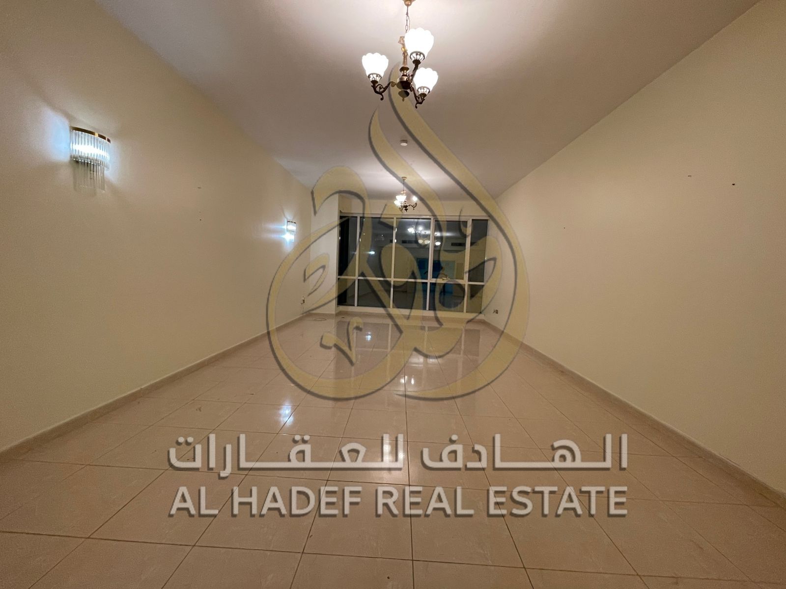 Apartment for rent in Al Taawun – 3 bedrooms and a living room with a maid's room, spacious areas, family tower, air conditioning and free maintenance