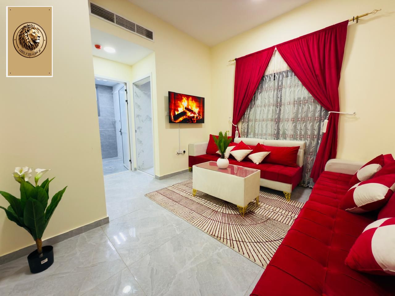 Today we have a furnished room and lounge apartment in Ajman Location: Second row of Ajman Corniche Vital location close to the sea, services