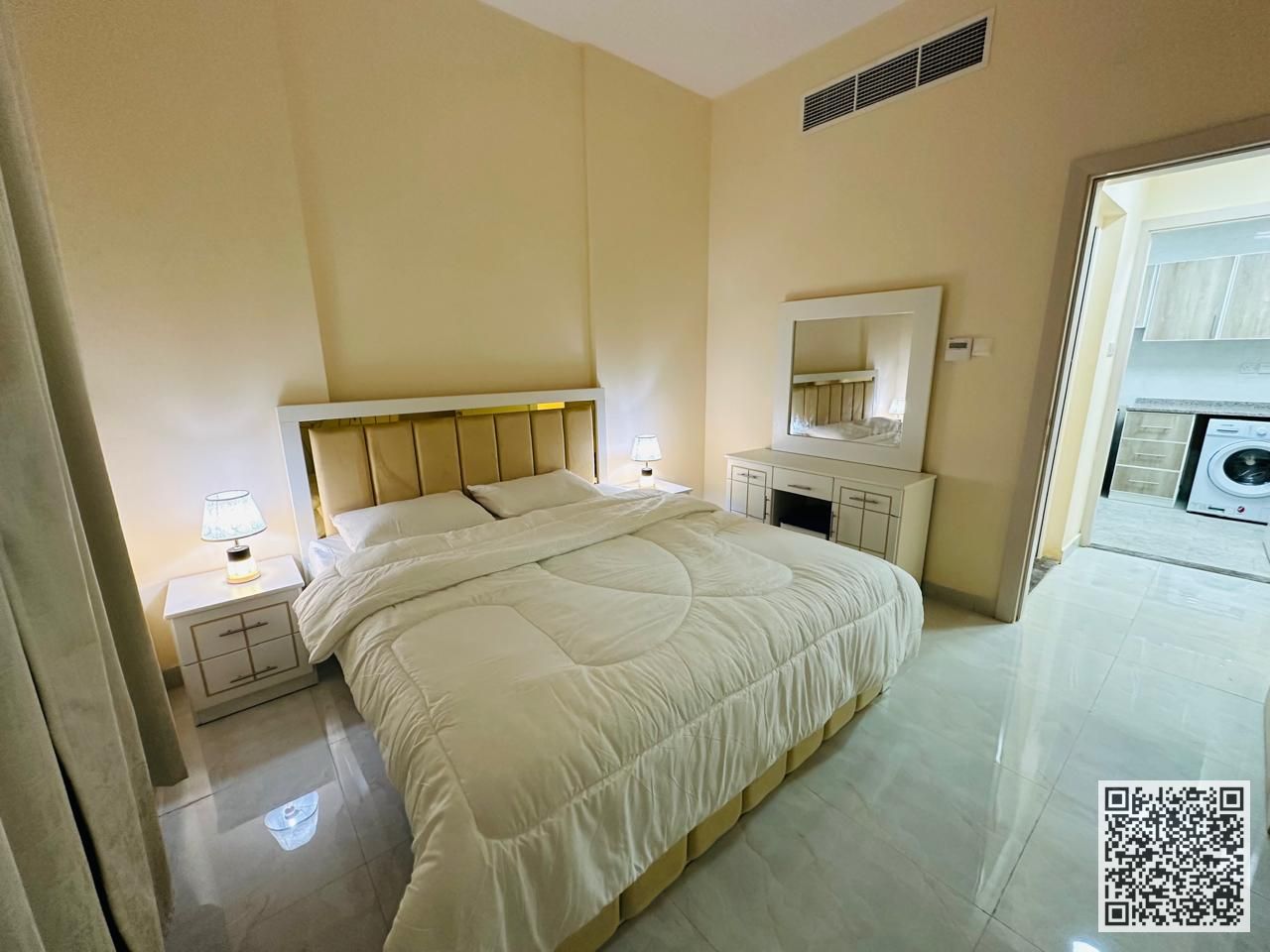 Luxurious and elegant one-bedroom apartment, fully furnished with brand new, high-end furniture, including all bills and internet.