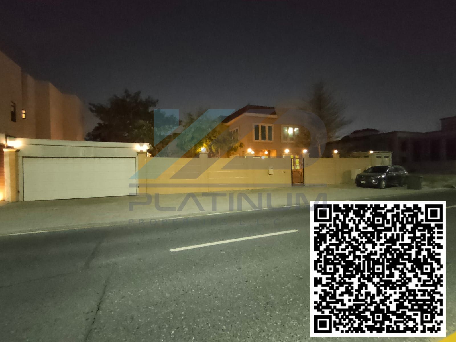 For rent in Ajman, a luxury villa with a very spacious area and a vital location