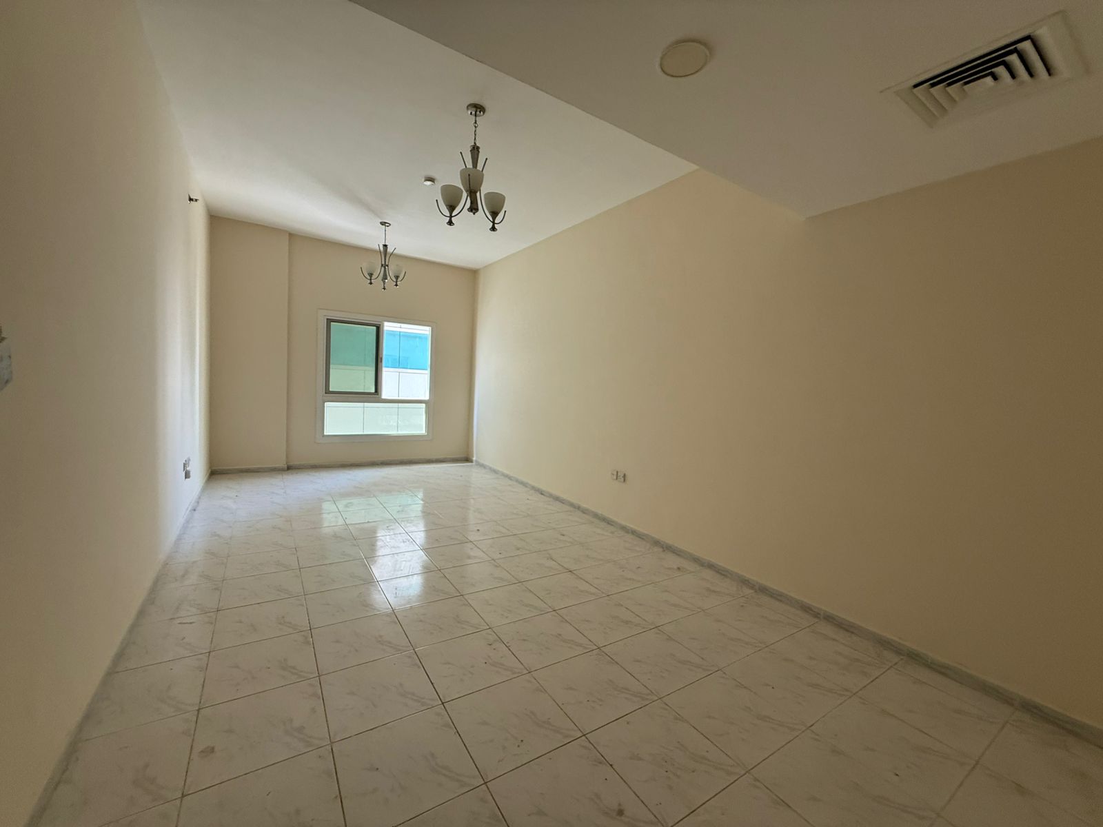Three-bedroom apartment and living room in Al Majaz 2 – spacious balcony – large layout – central air conditioning – central gas – super deluxe finish
