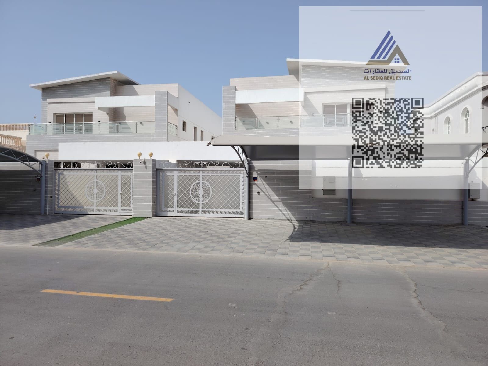 Villa for sale in Ajman, with electricity, water, and air conditioning. It is one and a half years old.