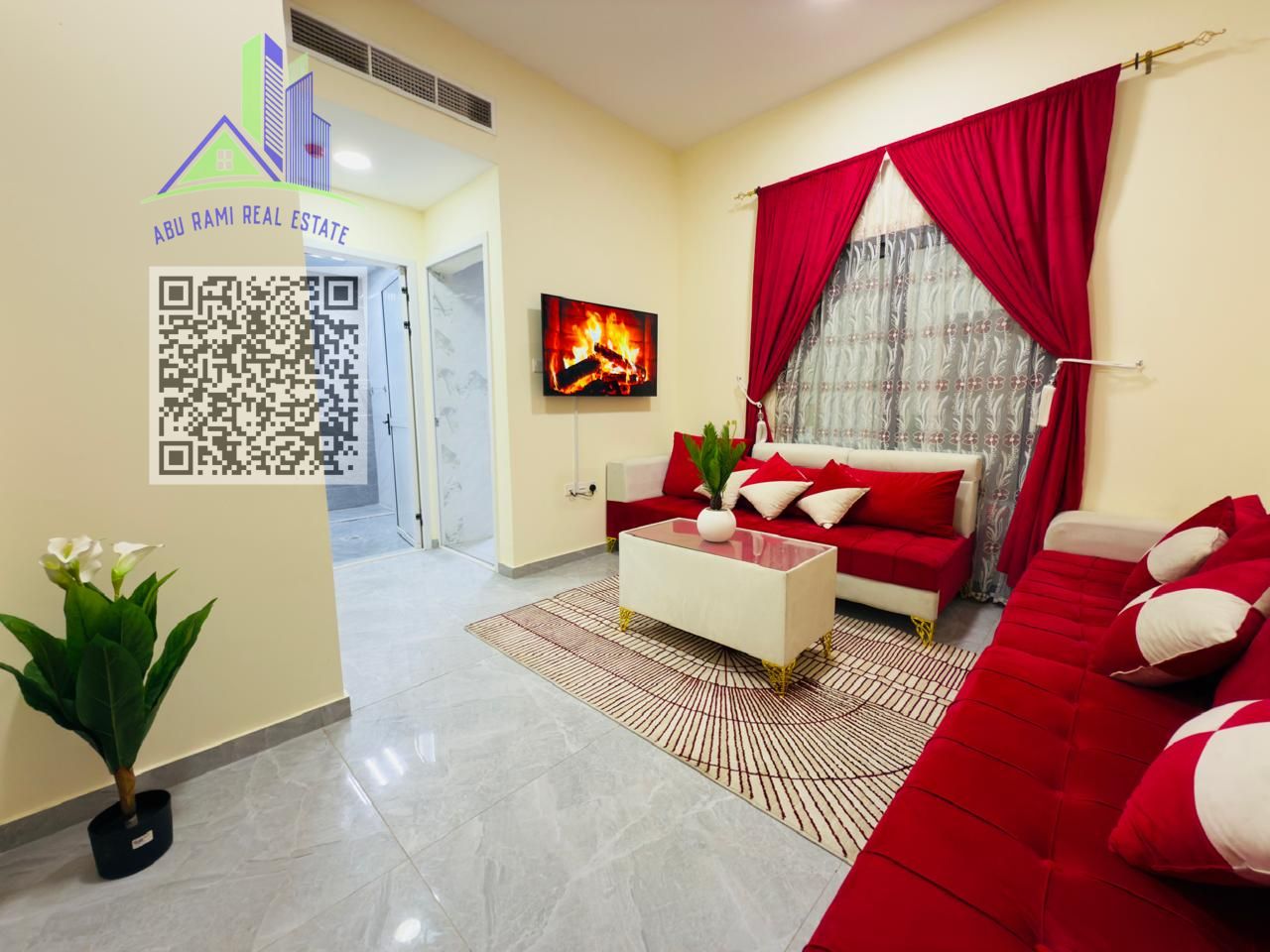 1bedroom for rent in cornish ajman al Nakhil2 including bills