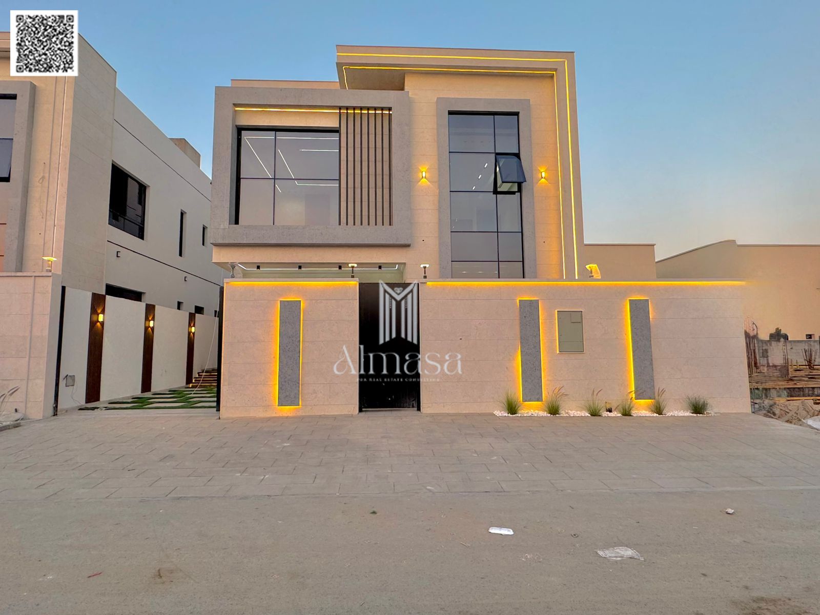 Your dream villa, with European design and personal finishing, 5 rooms, with a roof and a swimming pool, in front of the garden, behind services,