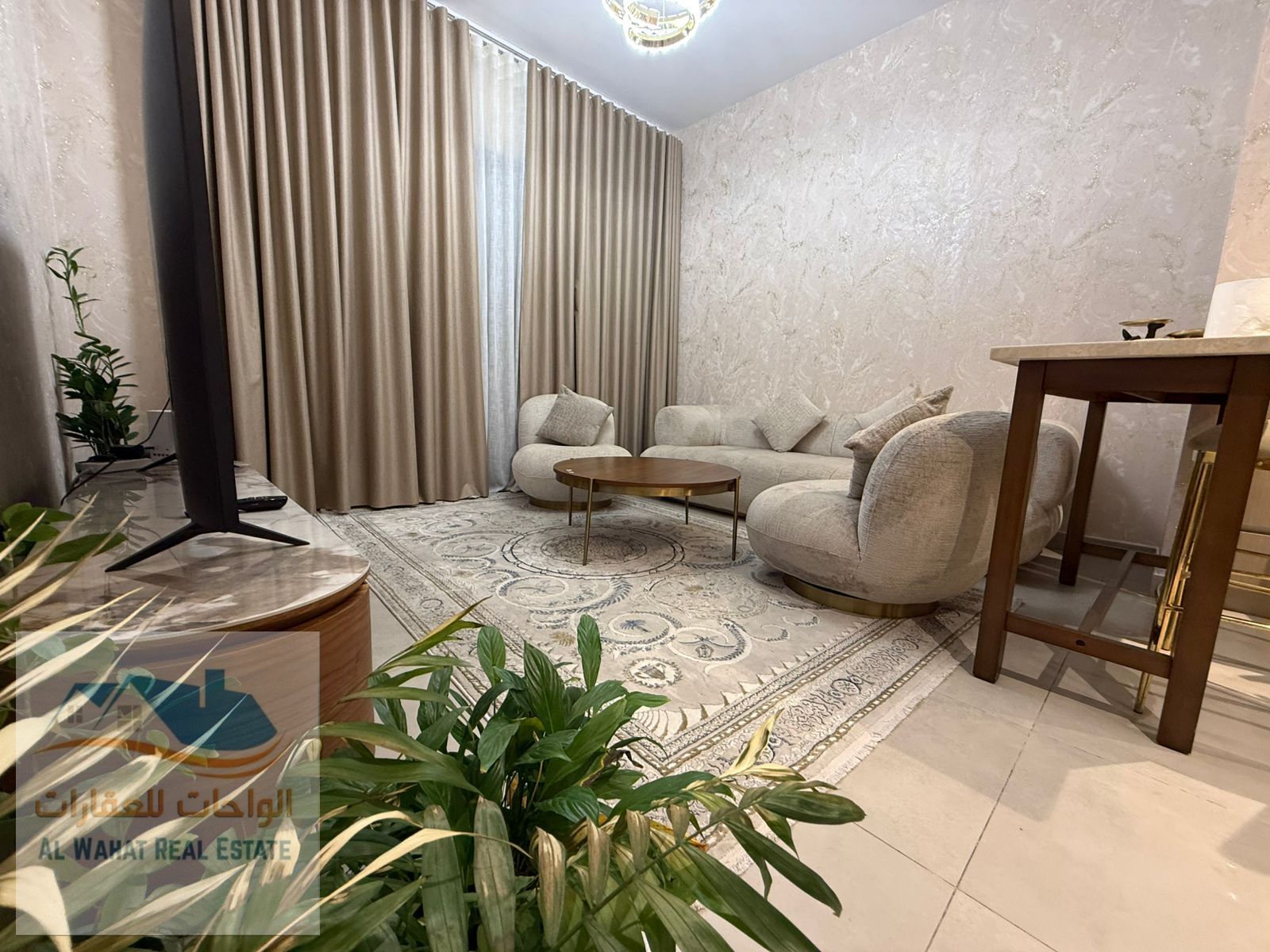 Now available: VIP one-bedroom apartment for monthly rent – Maryam Island. Ultra-super-luxurious furnishings. Enjoy upscale accommodation in one of