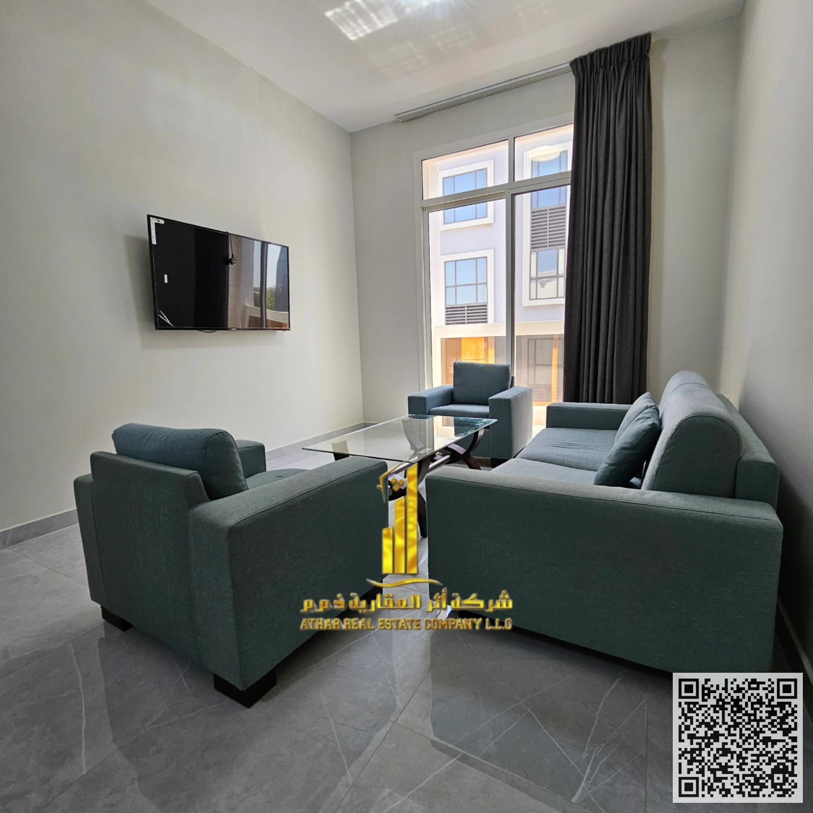 Two-bedroom apartment with a living room, fully furnished with elegant and tidy furniture, available for monthly rent in Al Rashidiya 2,