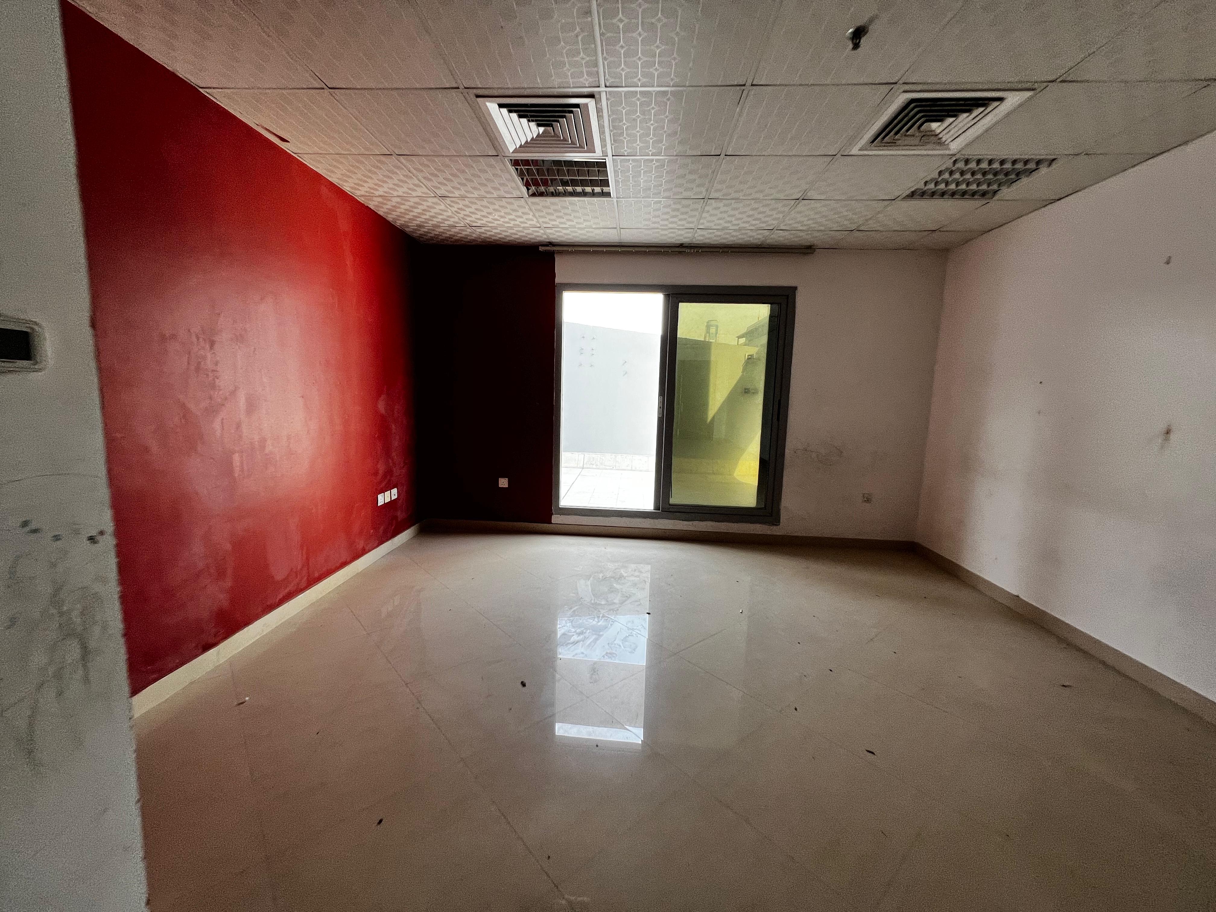 Largest 3BHK duplex in Al Taawun, two floors, large terrace, built-in wardrobes, free parking, all bedrooms master.