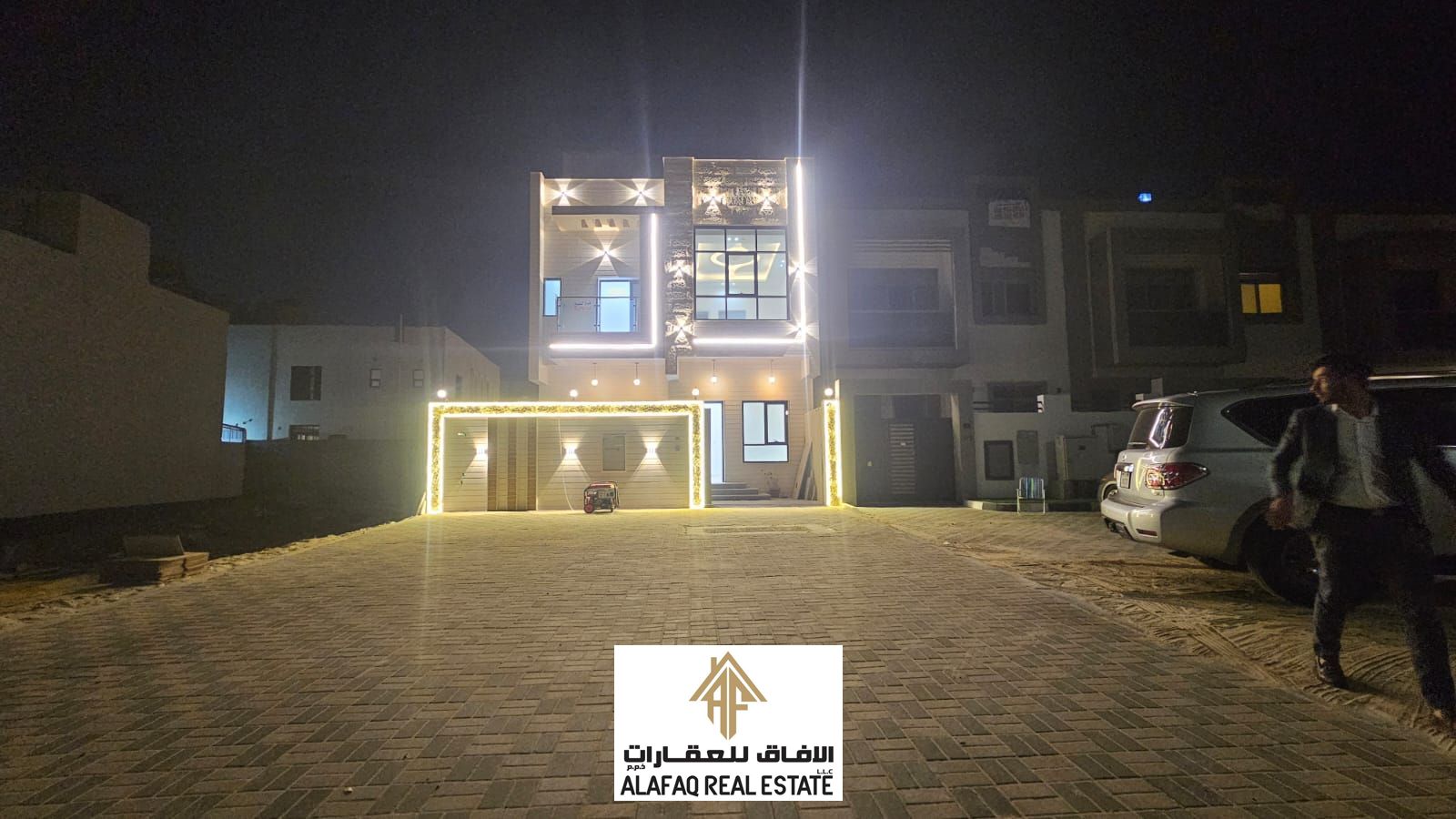 Luxury Villa for Sale in Al Zahia – 6 Master Bedrooms, Majlis, Family Hall, Kitchen, Roof, Prime Main Street Location